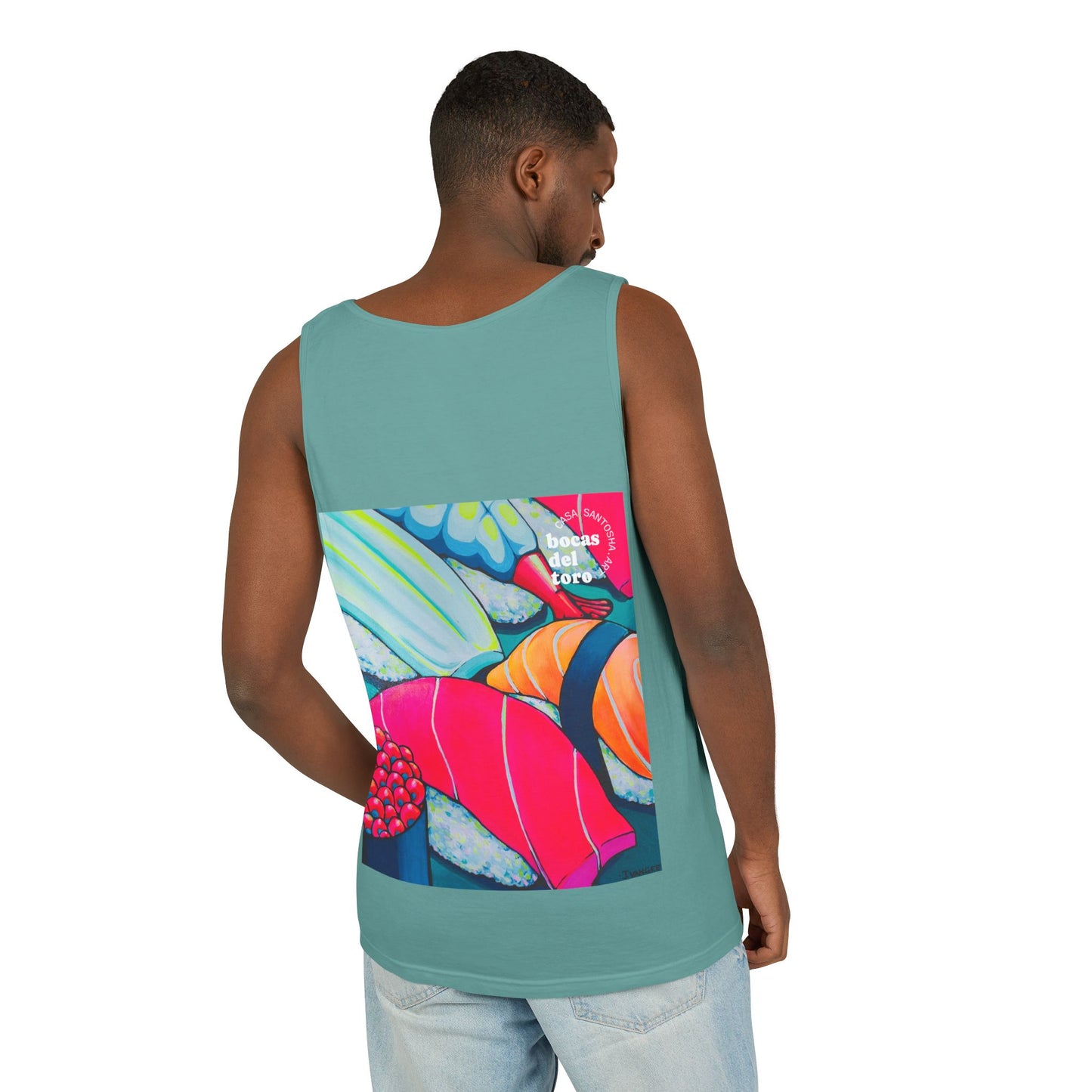Unisex Neon Sushi Tank Top - Perfect for Summer Vibes