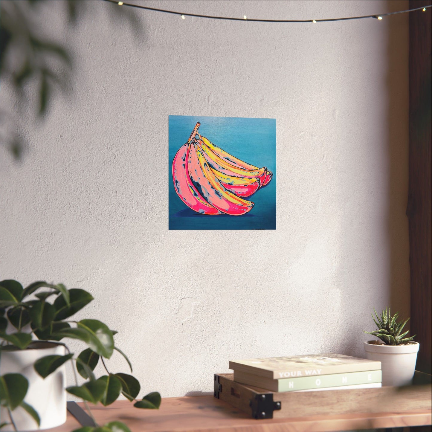Neon Bananas Giclée Art Poster