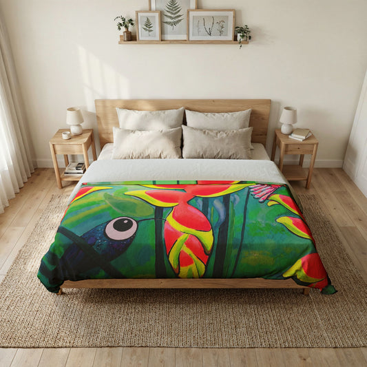 Cyclops Hummingbirds Duvet Cover