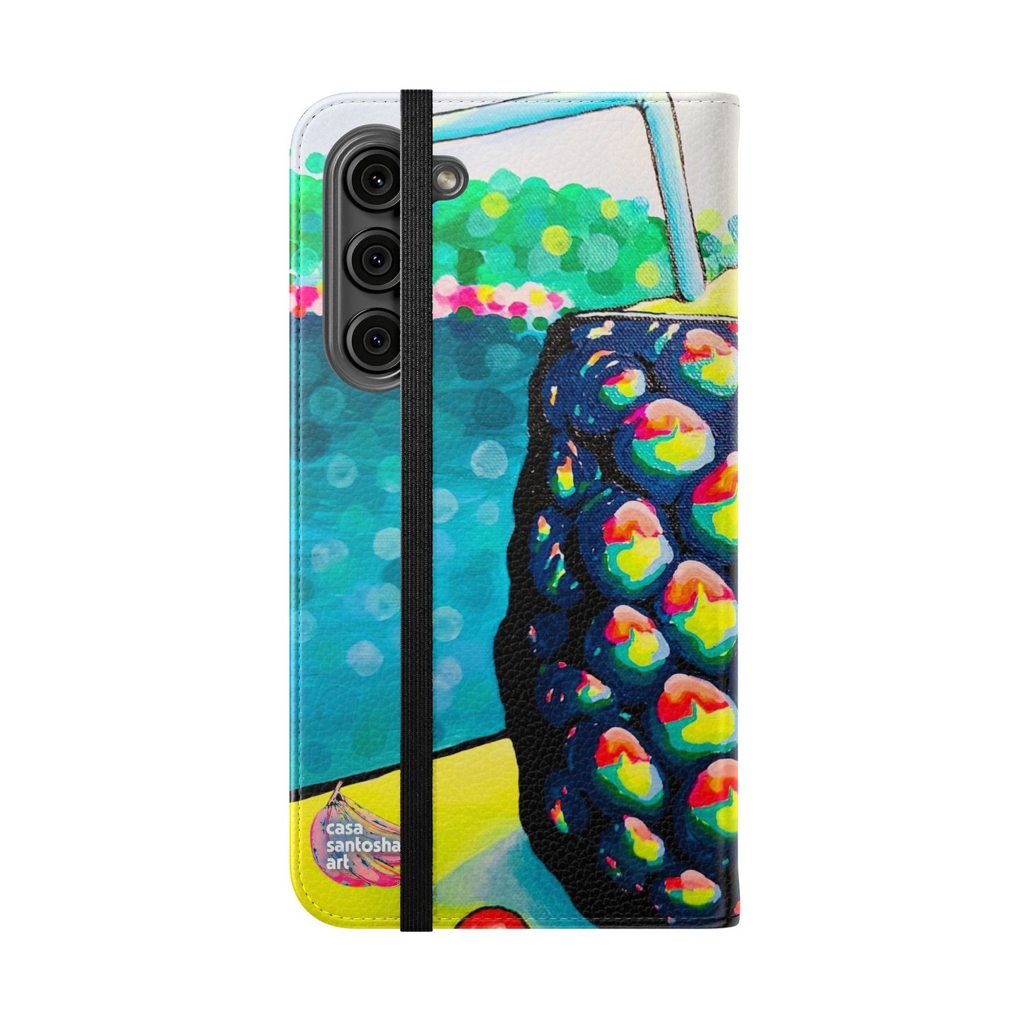 Neon Piña Colada Flip Phone Case – Wallet Cover with Card Slots