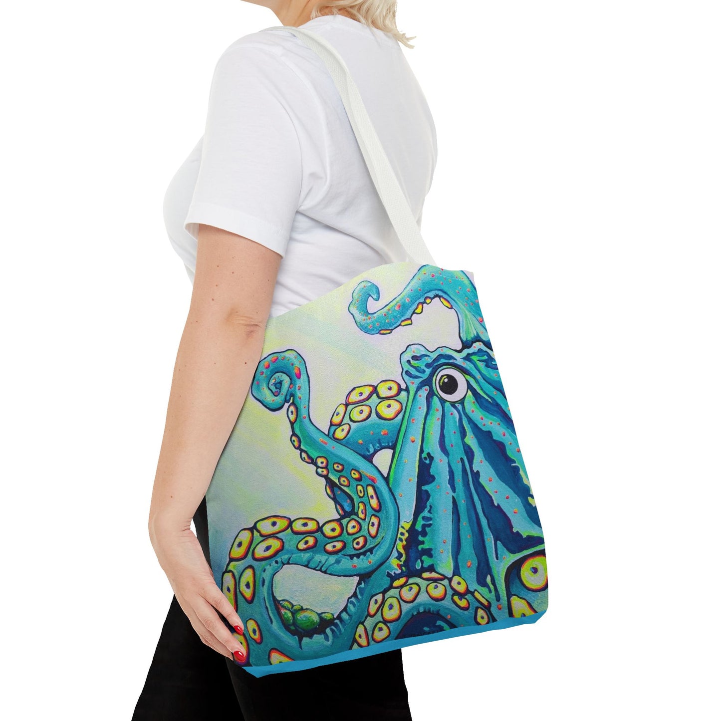 Premium Cyclops Octopus Tote Bag, Original Artist Design, Reusable Shopping Tote,  Eco-Friendly