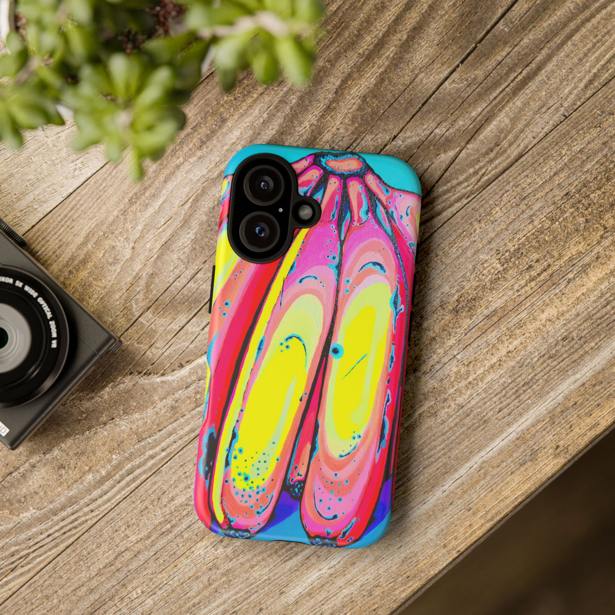 Neon Fat Bananas Tough Phone Case