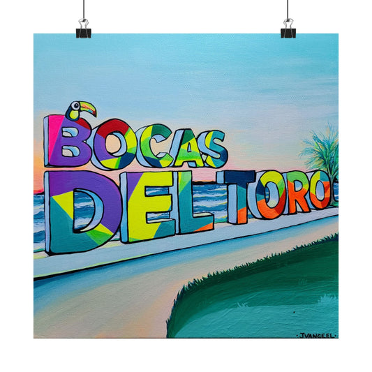 Bocas Del Toro Sign Giclée Art Poster