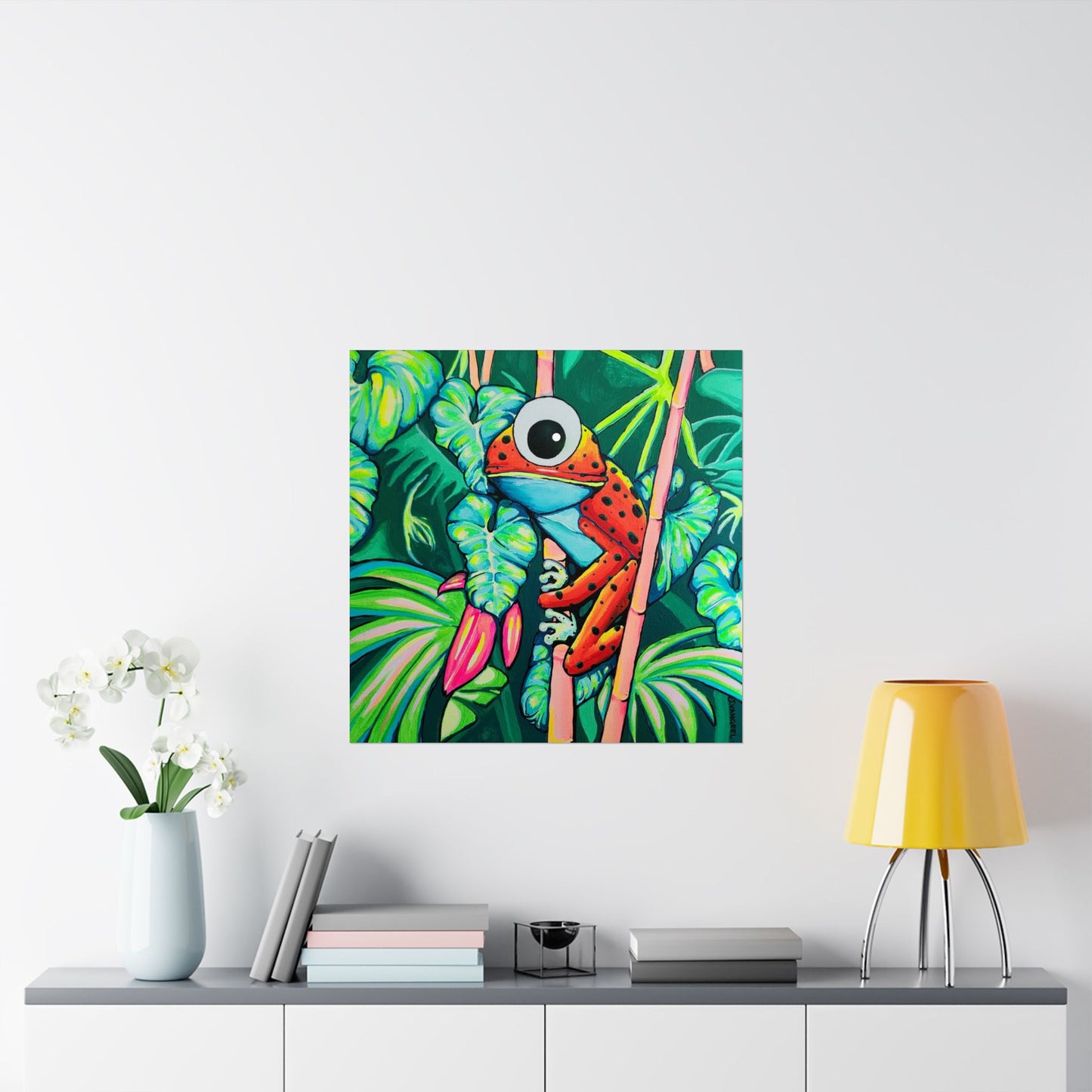 Cyclops Red Frog Giclée Art Poster