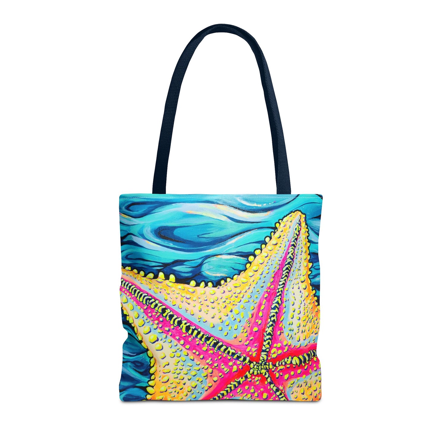 Premium Starfish Beach Bocas Tote Bag, Original Artist Design, Reusable Shopping Tote, Eco-Friendly