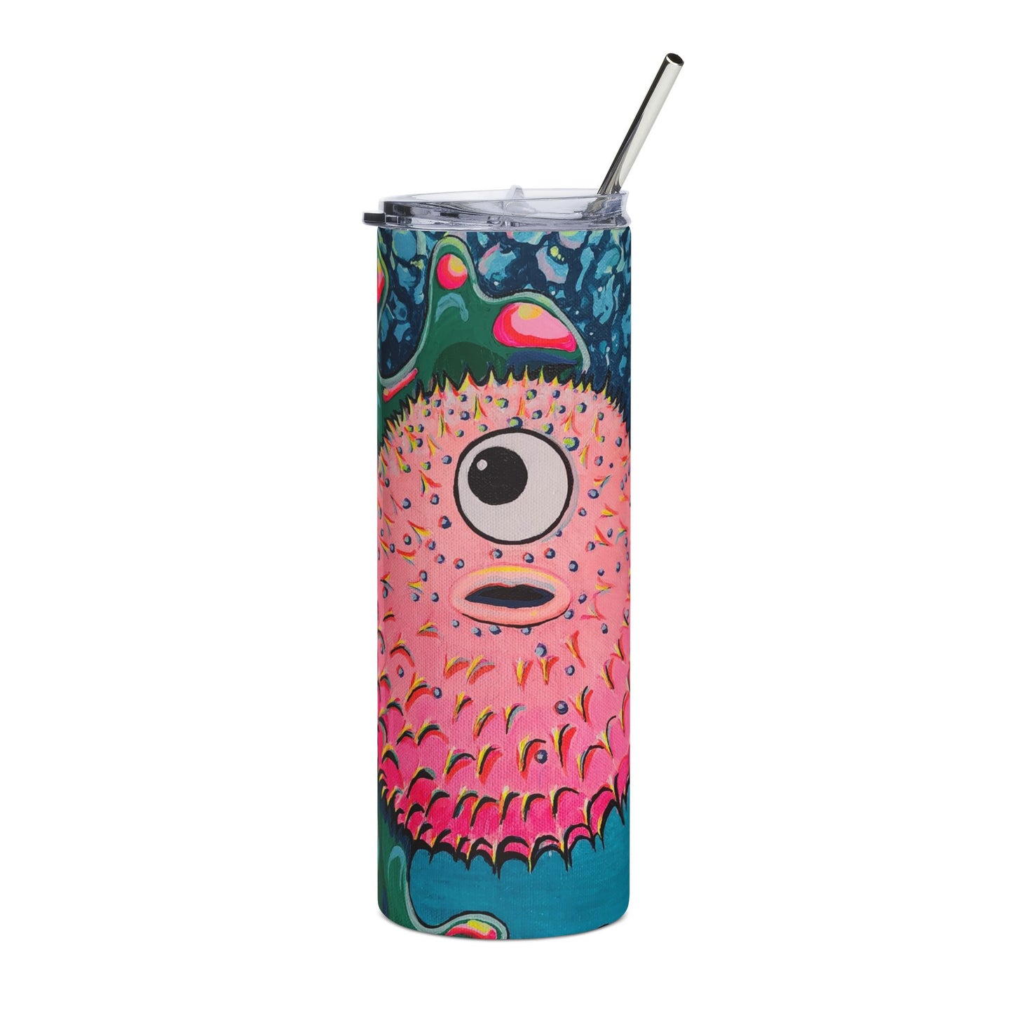 Cyclops Pufferfish Stainless Steel Tumbler, 20oz | Fun Travel Mug, Eco-Friendly