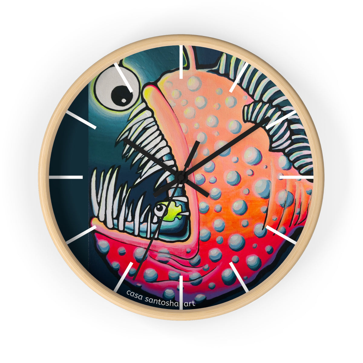 Cyclops Anglerfish Pop Art Wall Clock