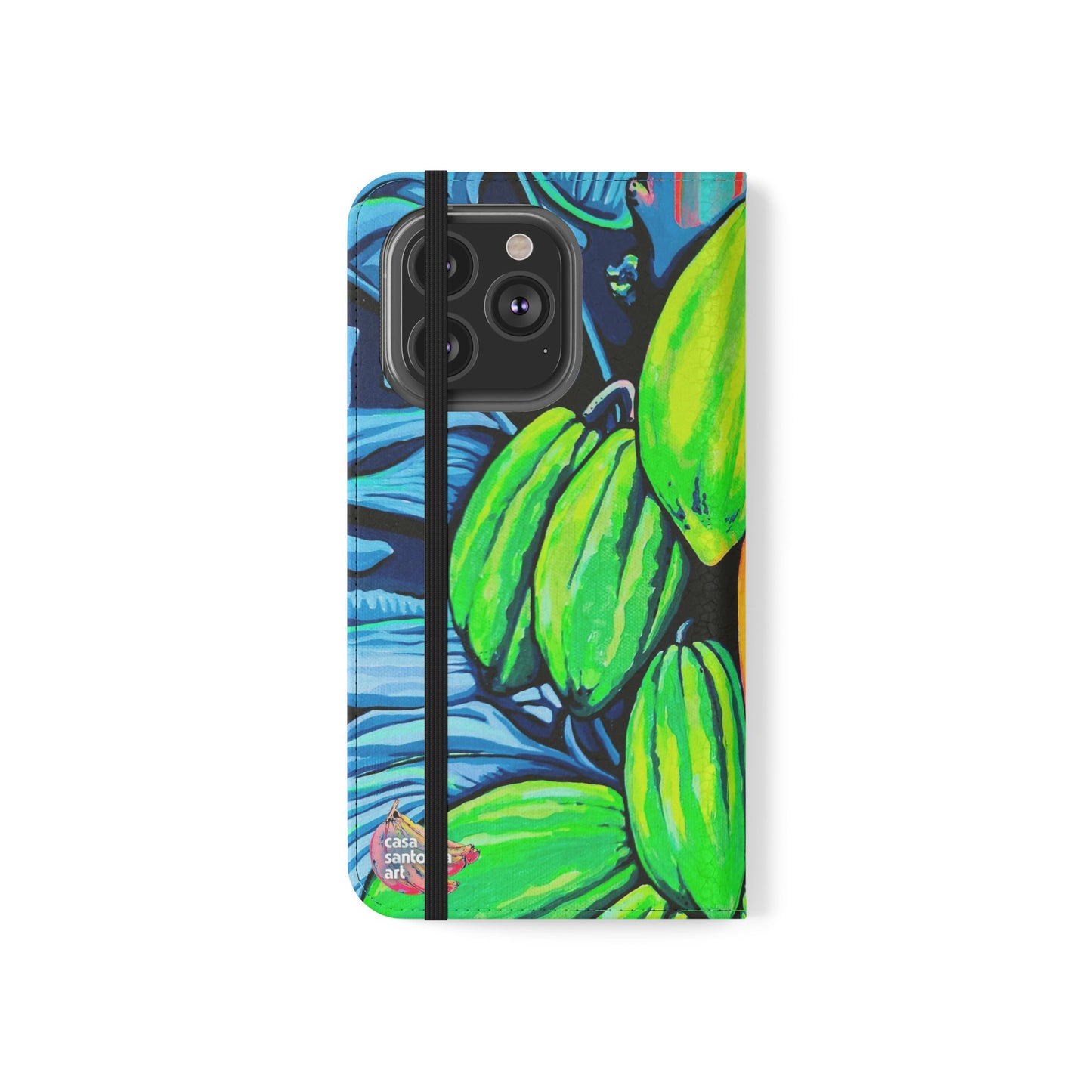 Neon Cacao Flip Phone Case – Wallet Cover with Card Slots