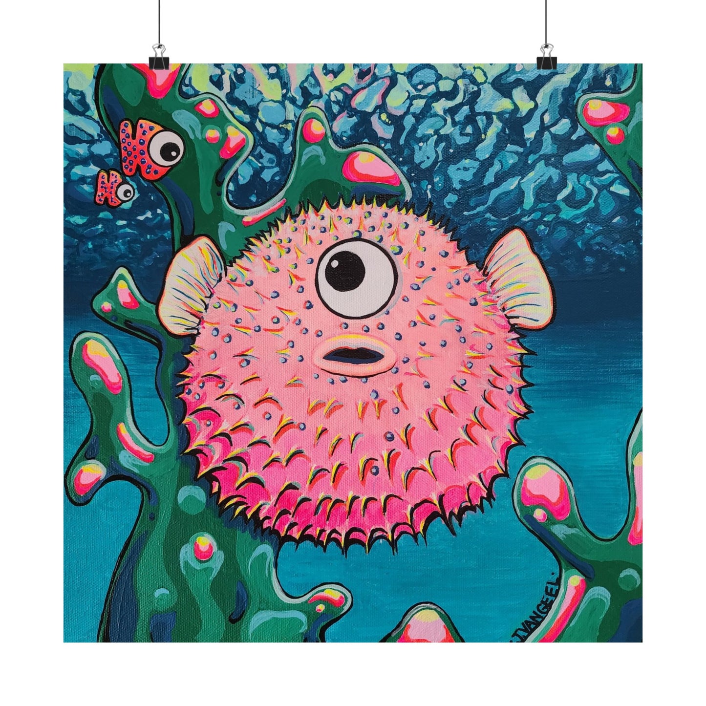 Cyclops Pufferfish Giclée Art Poster