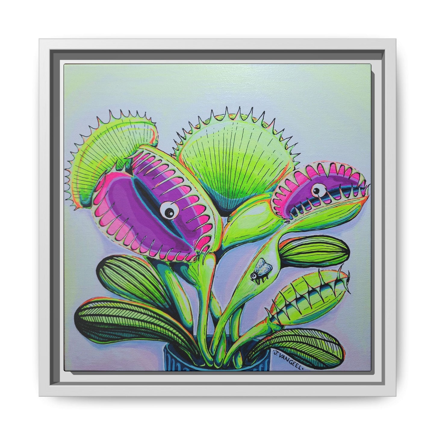 Framed Cyclops Venus Fly Trap Canvas Print