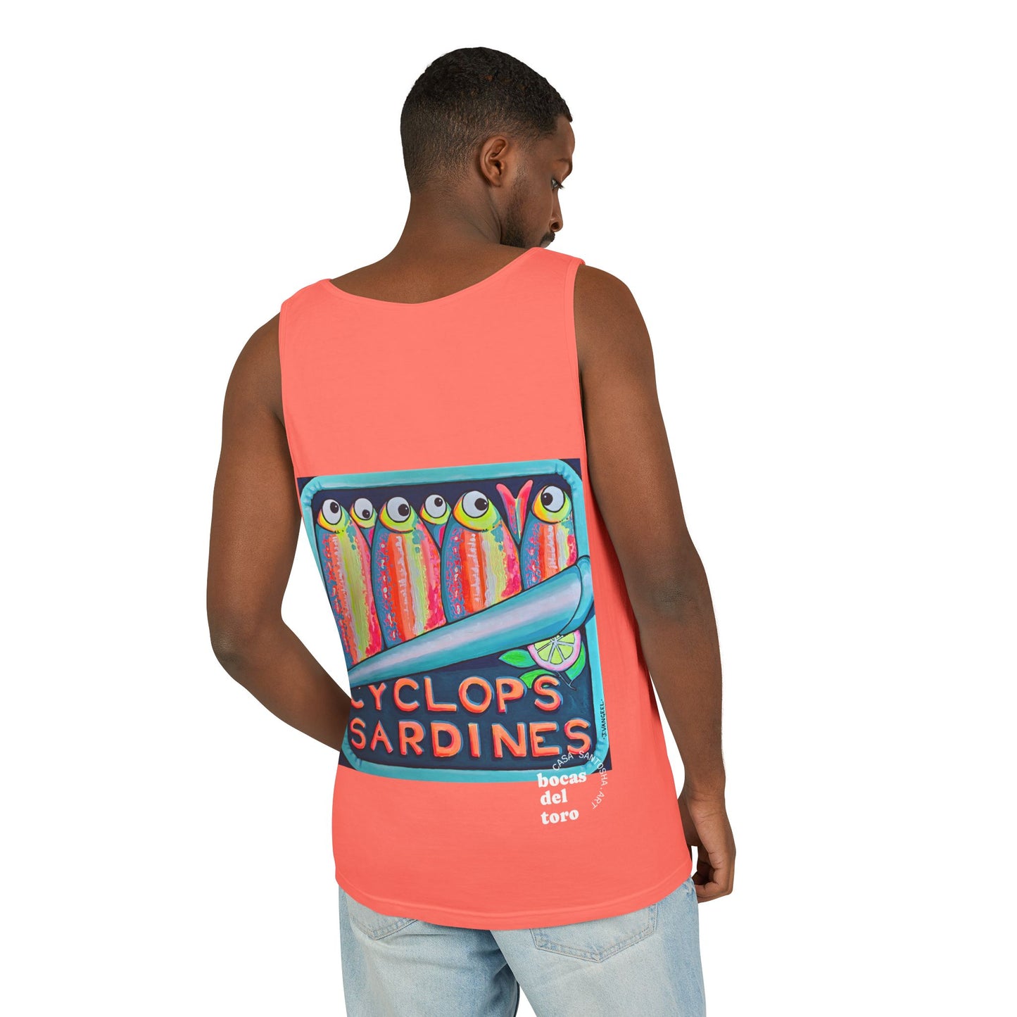 Unisex Neon Sardines Tank Top - Perfect for Summer Vibes