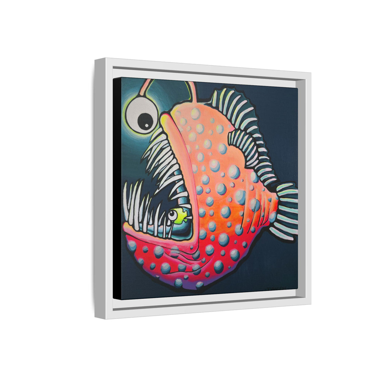 Framed Cyclops Anglerfish Canvas Wall Art