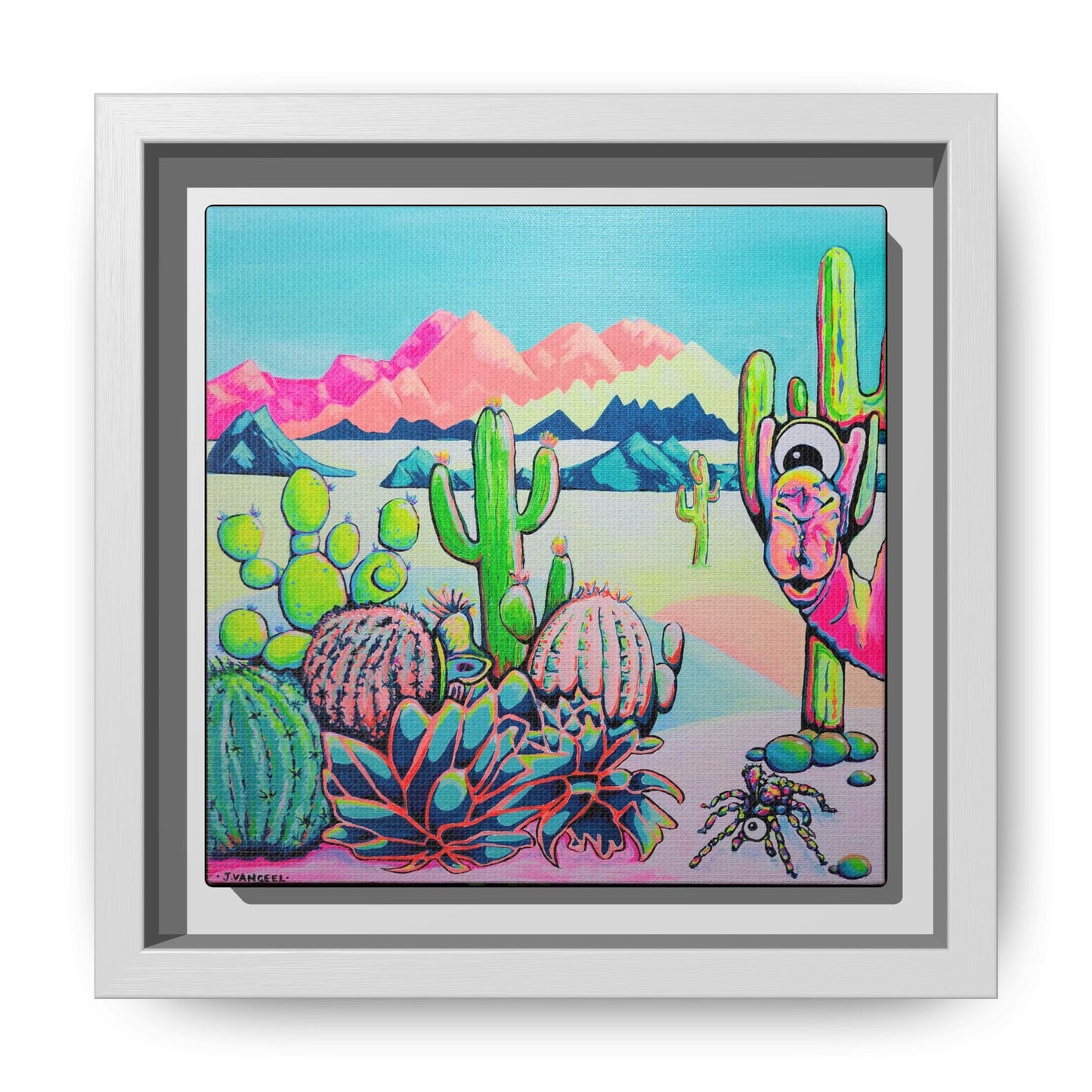 Framed Cyclops Camel Canvas Print
