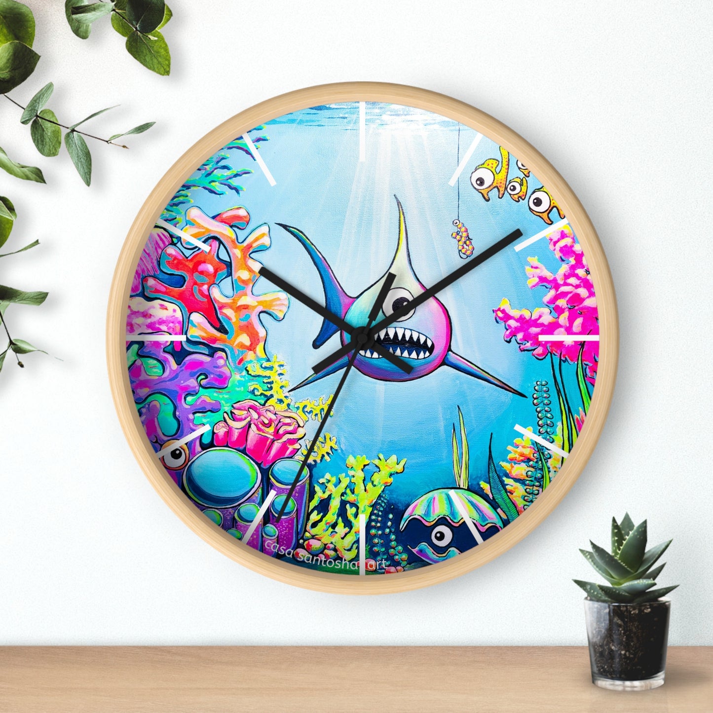 Cyclops Shark Pop Art Wall Clock