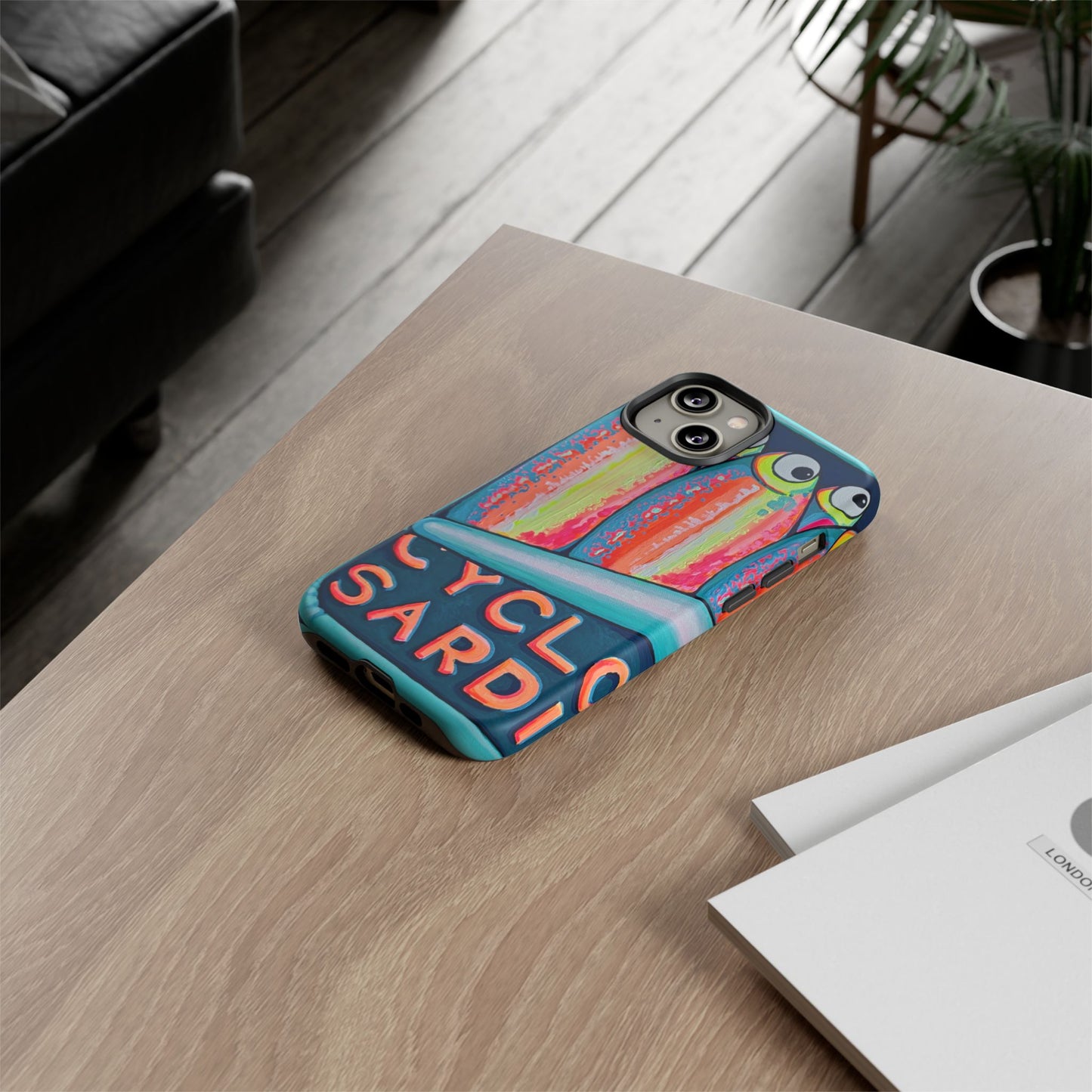 Neon Sardines Tough Phone Case