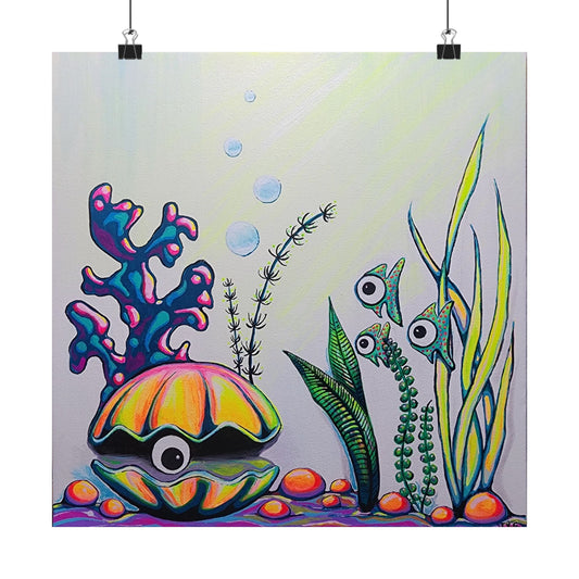 Cyclops Clam Giclée Art Poster