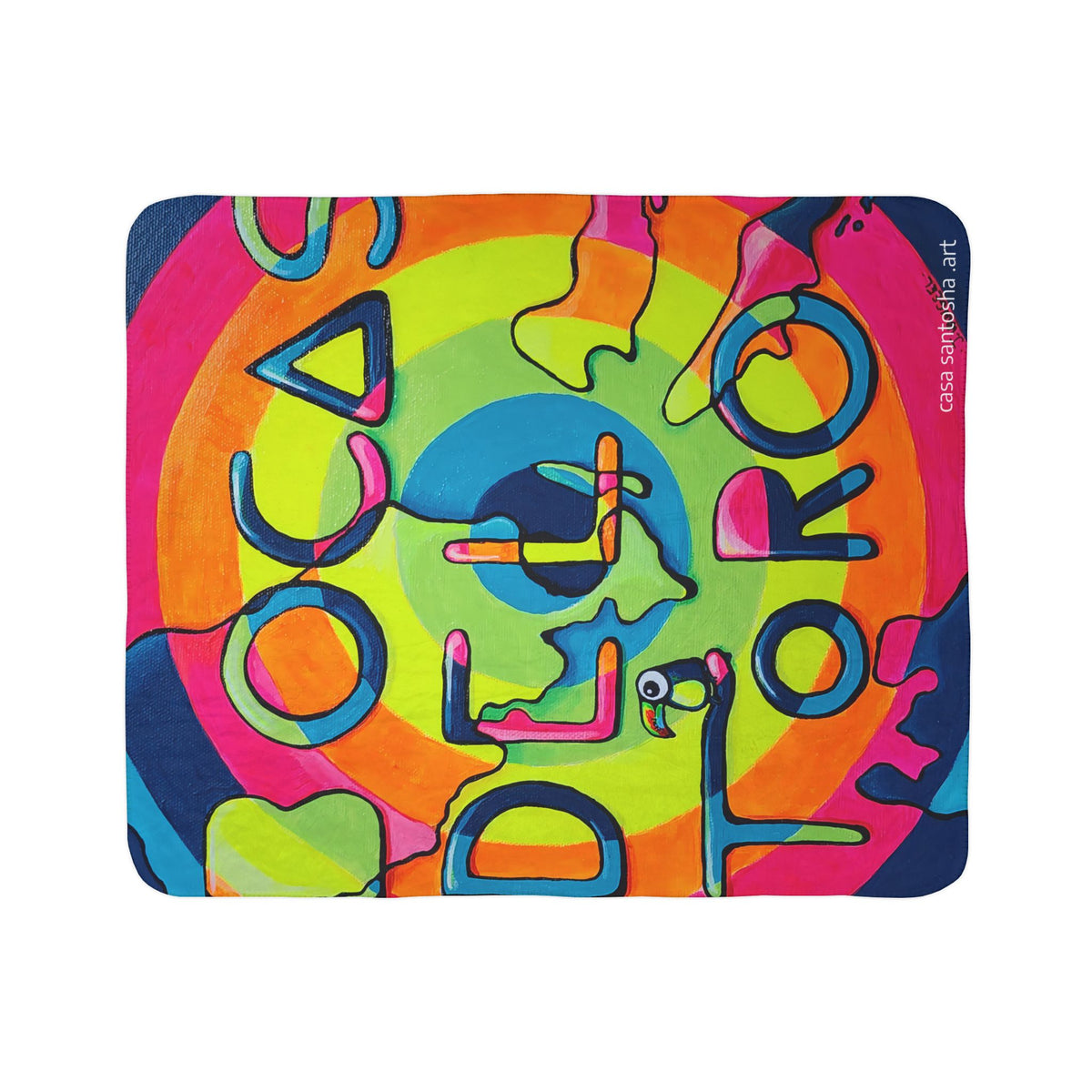 Bocas Del Toro Islands Fleece Sherpa Blanket