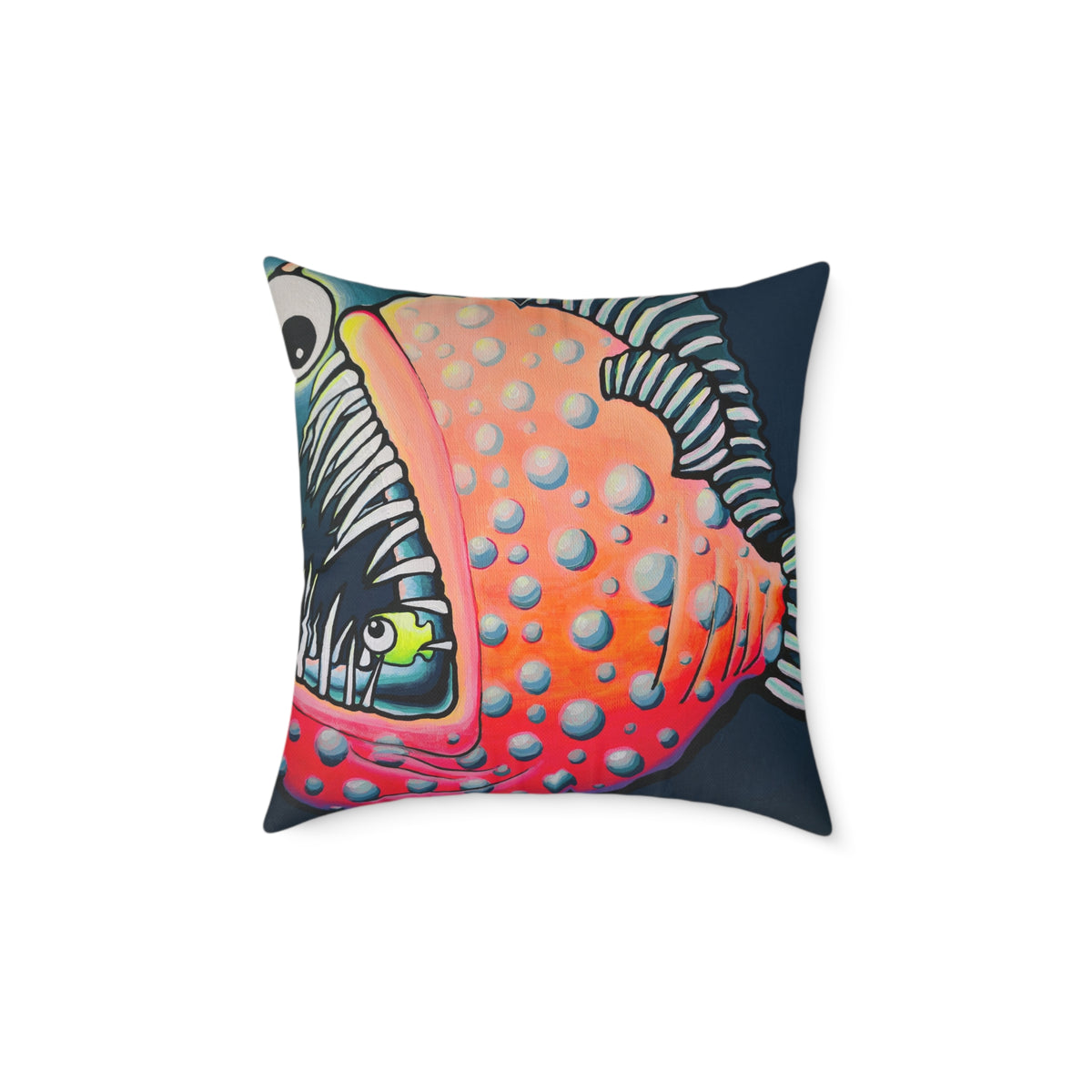 Cyclops Anglerfish Art Canvas Decorative Pillow