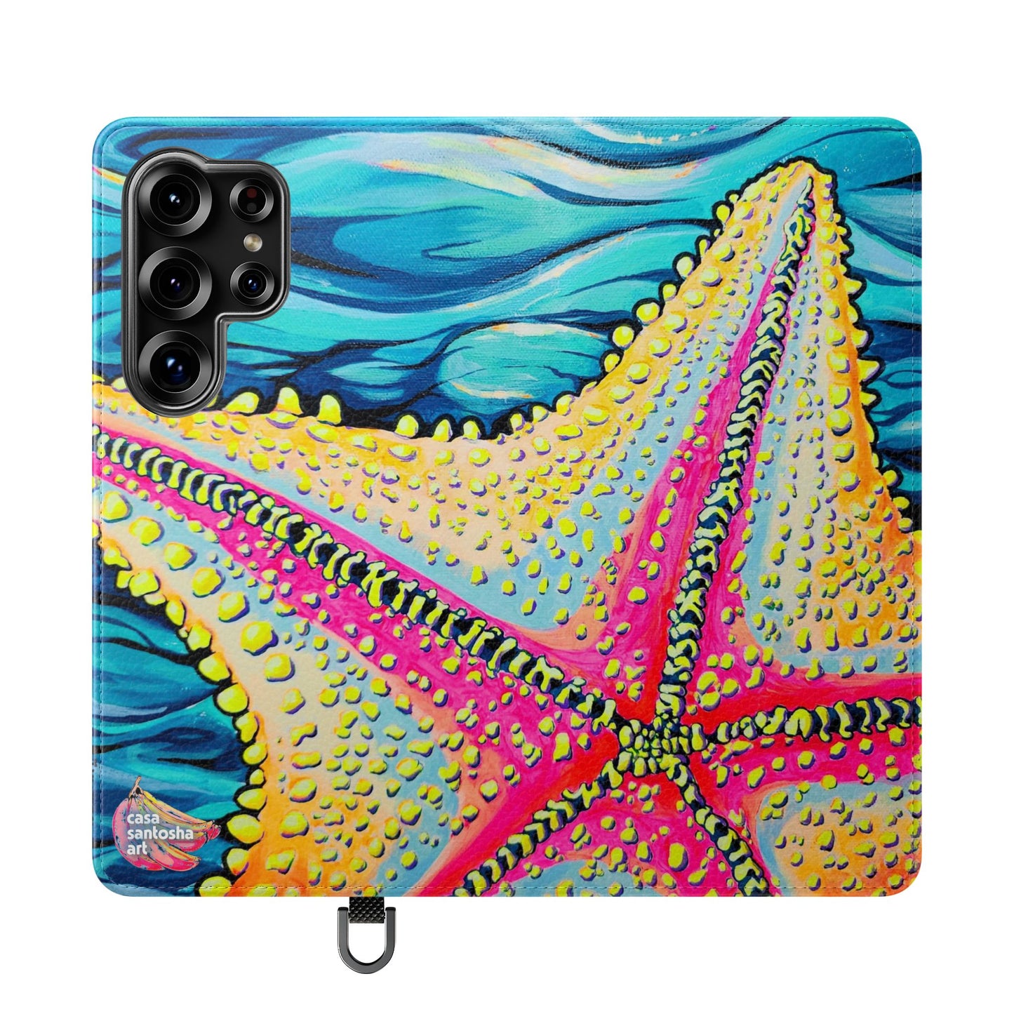 Starfish Beach Bocas Flip Phone Case – Wallet Cover with Card Slots