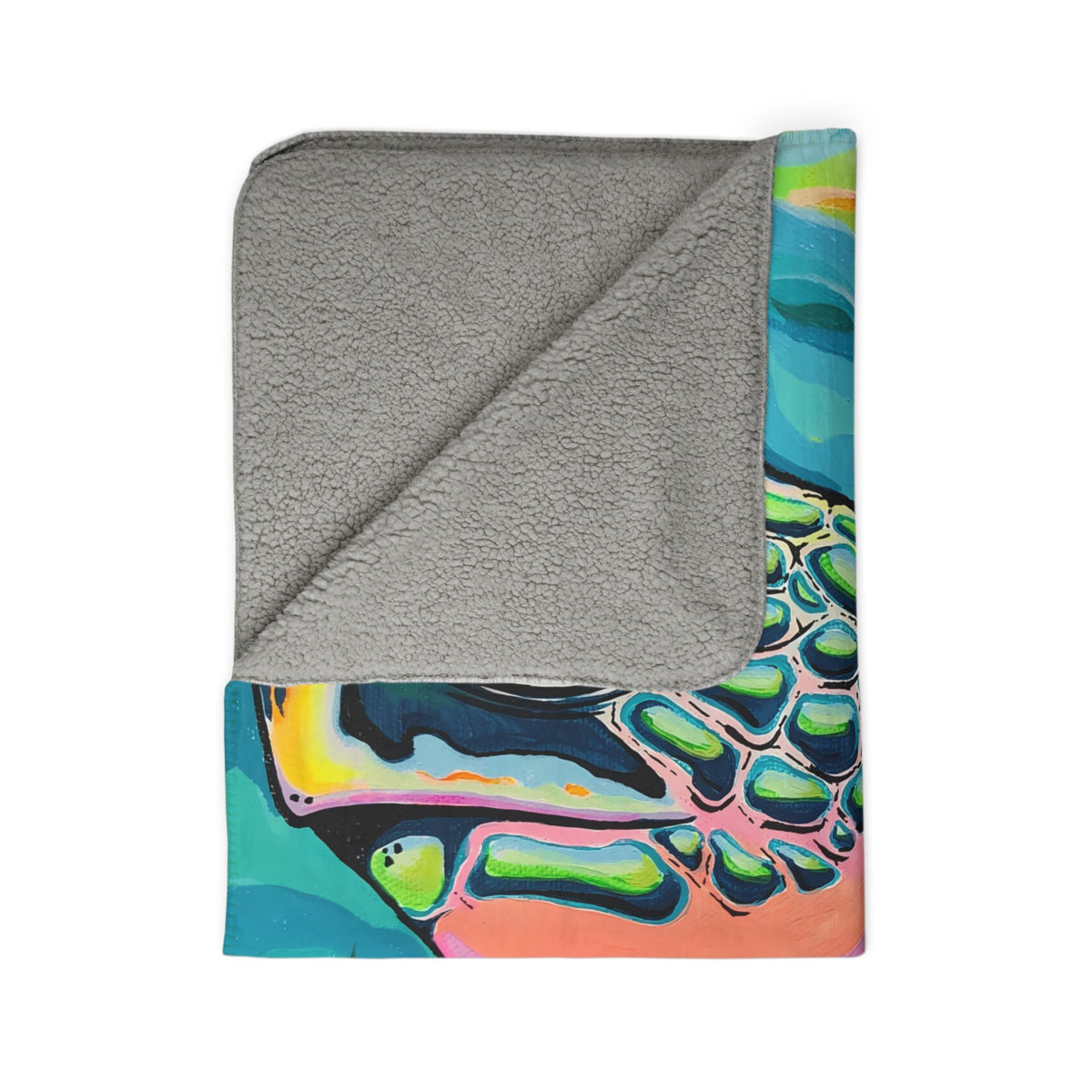 Cyclops Turtle Fleece Sherpa Blanket