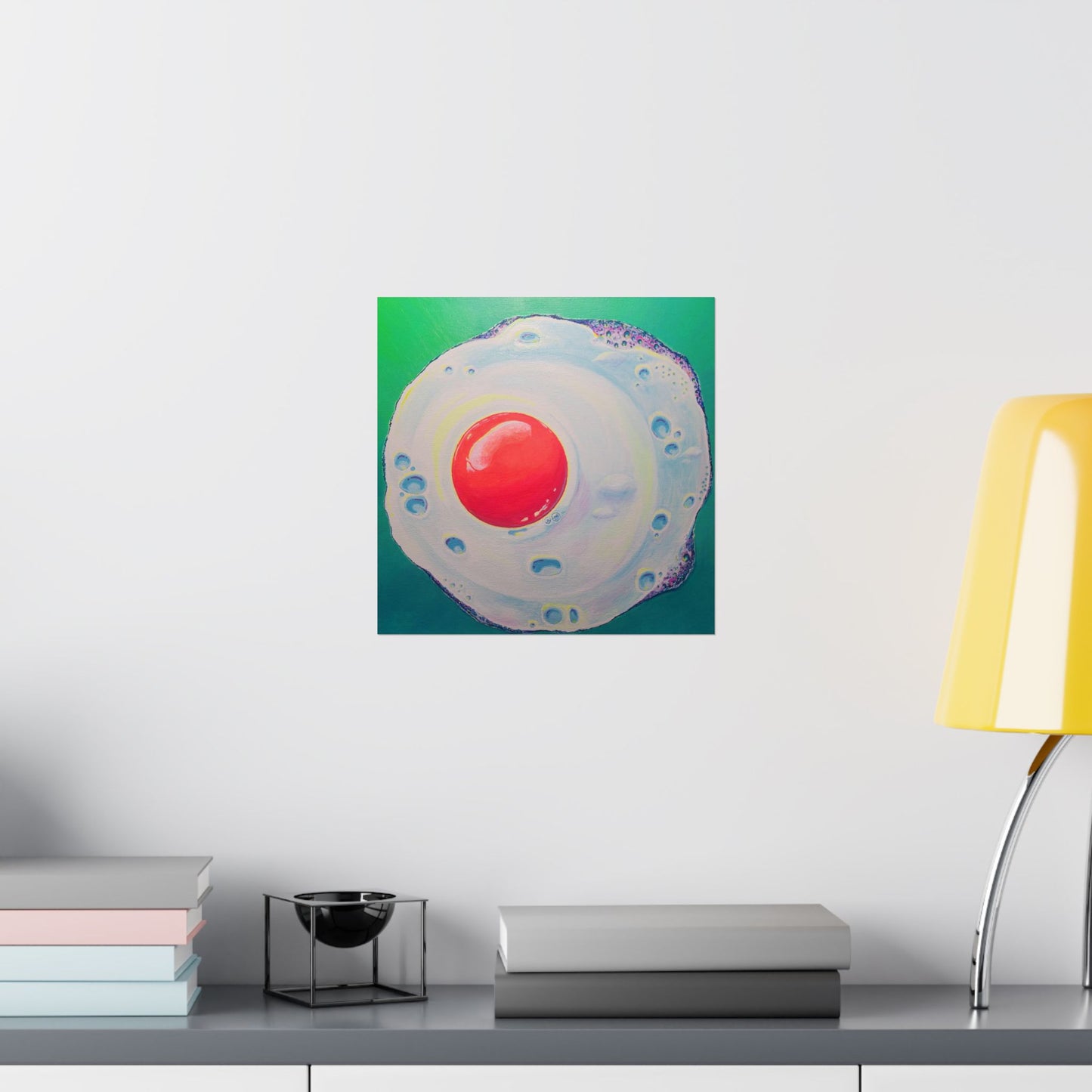 Neon Fried Egg Giclée Art Poster