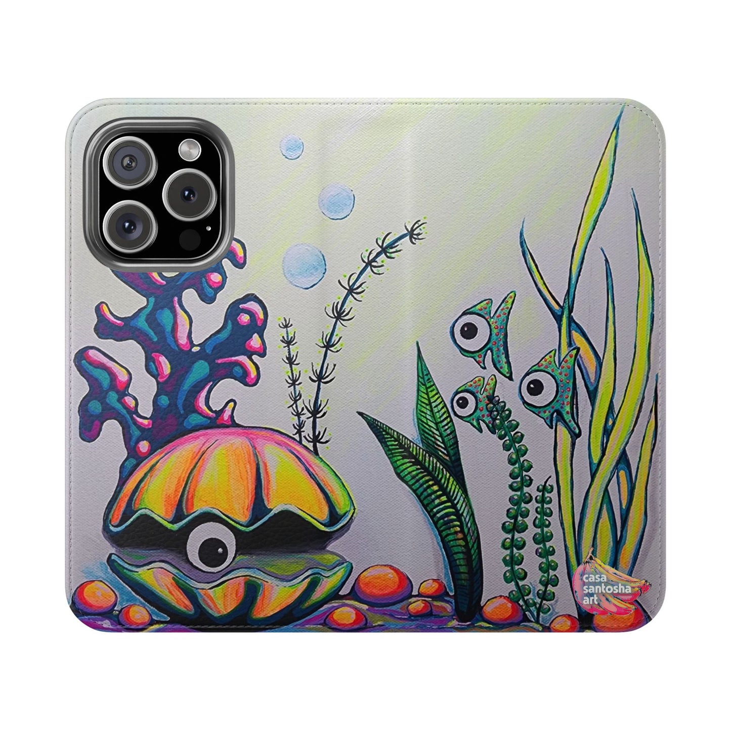 Cyclops Clam Flip Phone Case – Wallet Cover with Card Slots