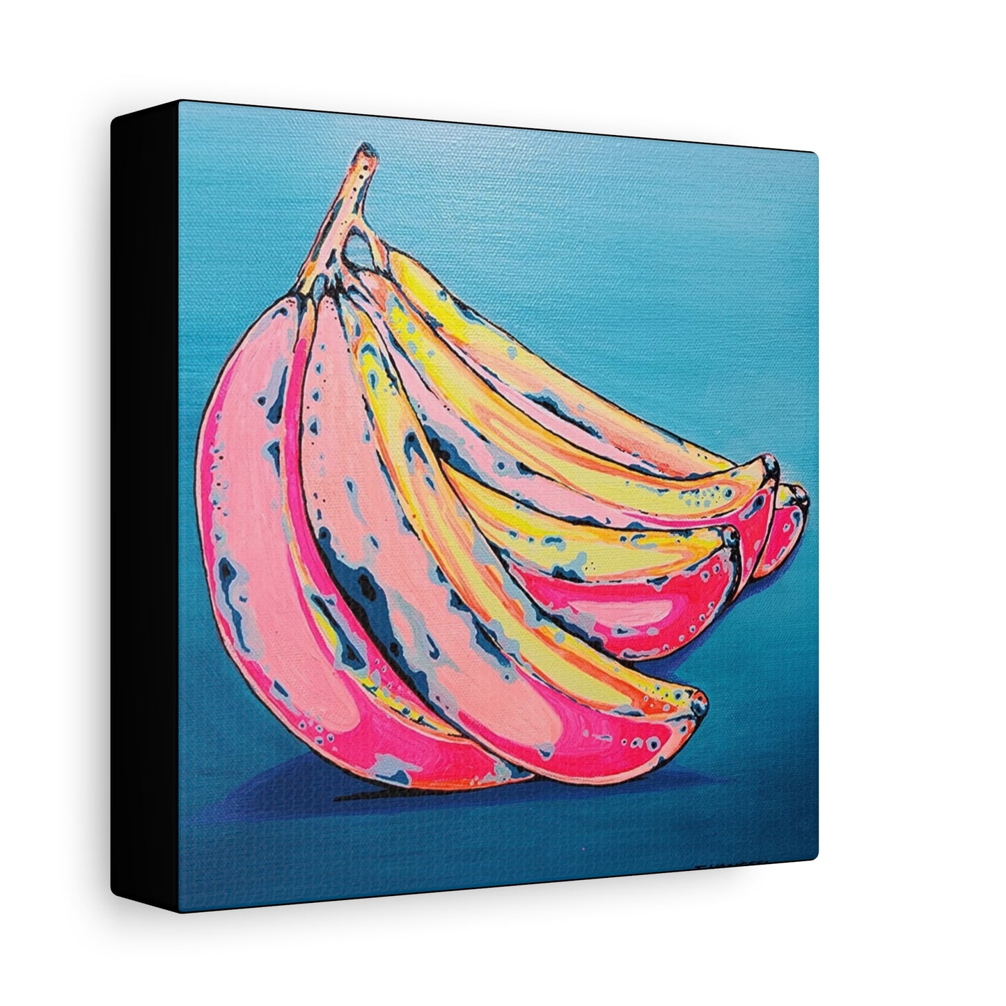 Neon Bananas Canvas Wall Art