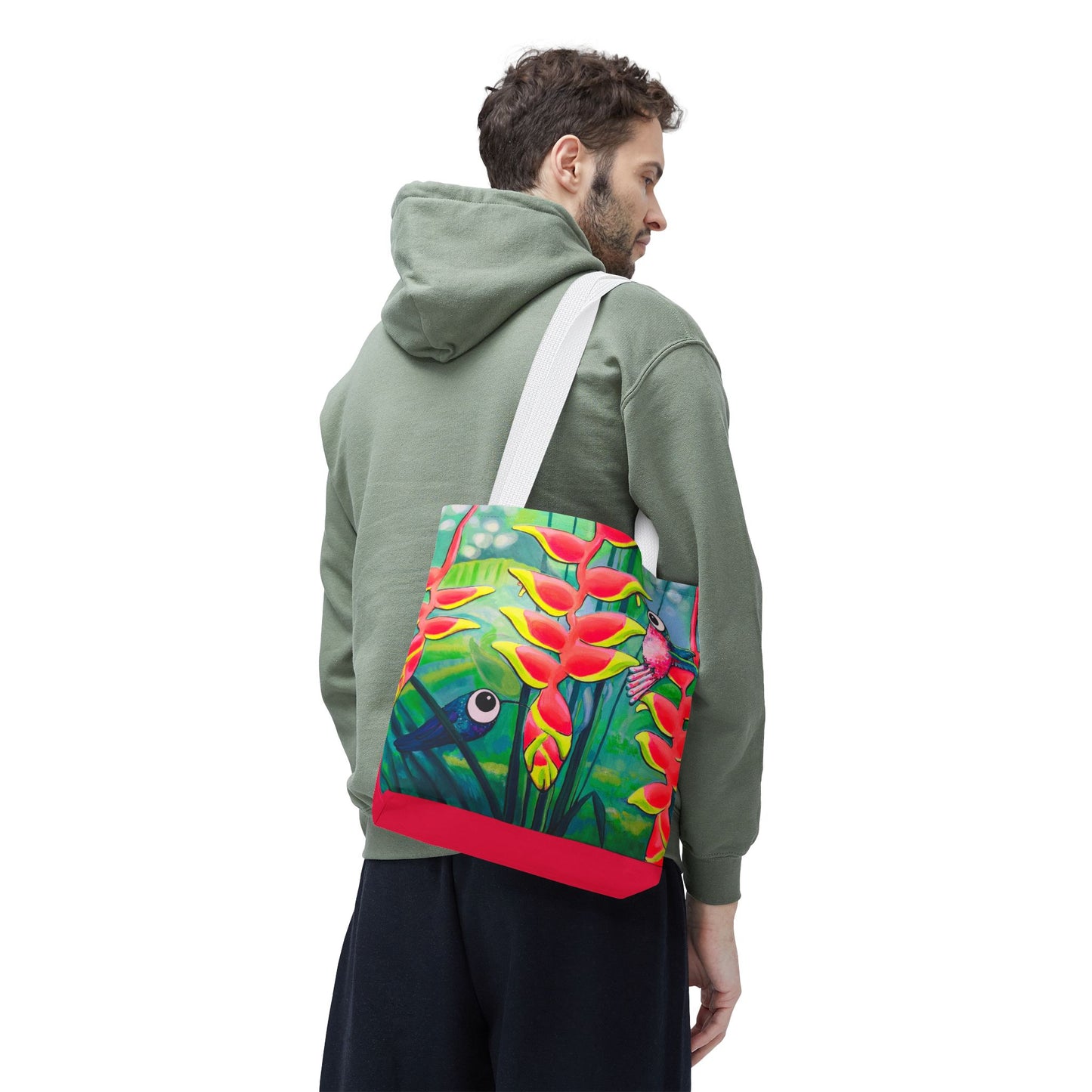 Premium Cyclops Hummingbirds Tote Bag, Original Artist Design, Reusable Shopping Tote,  Eco-Friendly