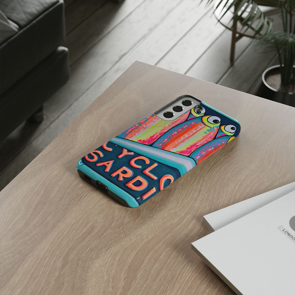 Neon Sardines Tough Phone Case