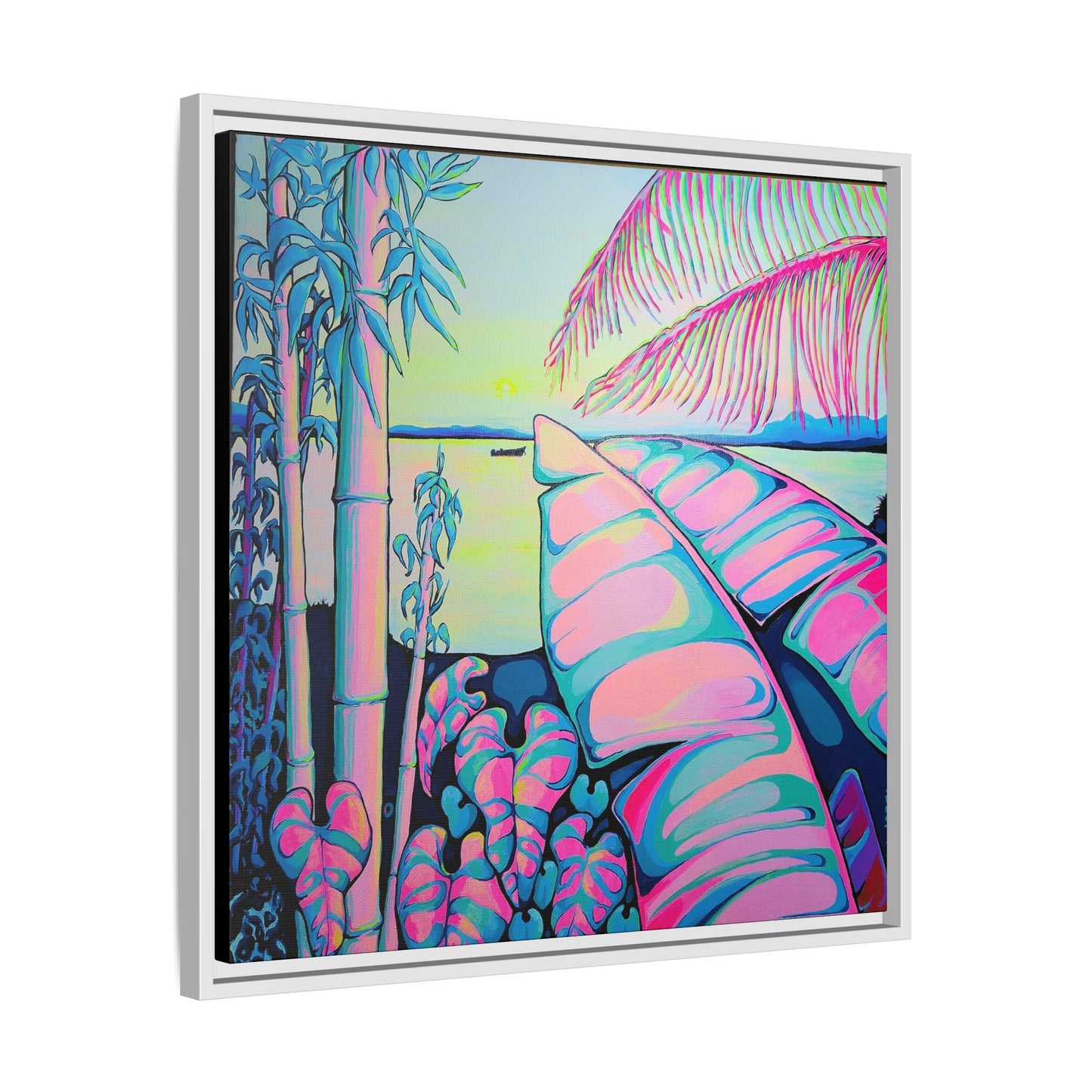 Framed Serenity Bocas Canvas Print