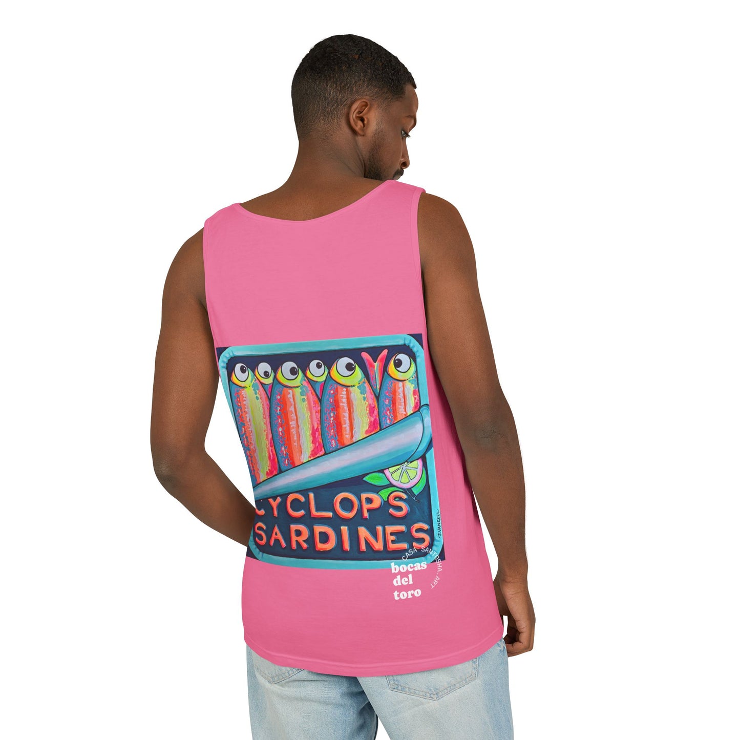 Unisex Neon Sardines Tank Top - Perfect for Summer Vibes