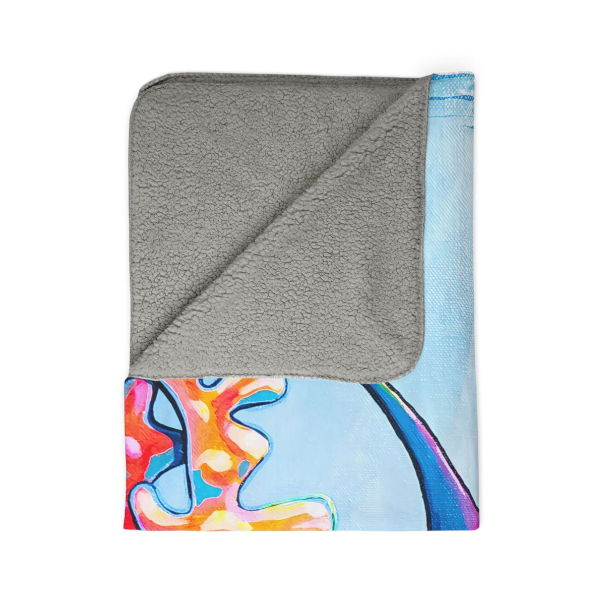 Cyclops Shark Fleece Sherpa Blanket