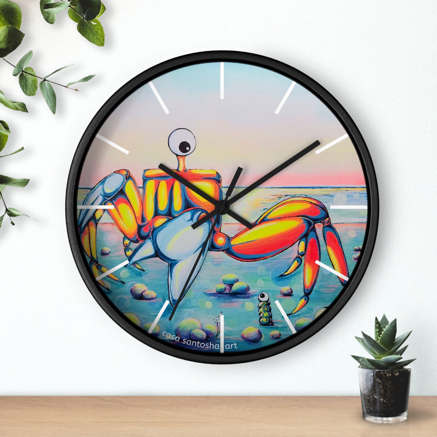 Cyclops Crab Pop Art Wall Clock