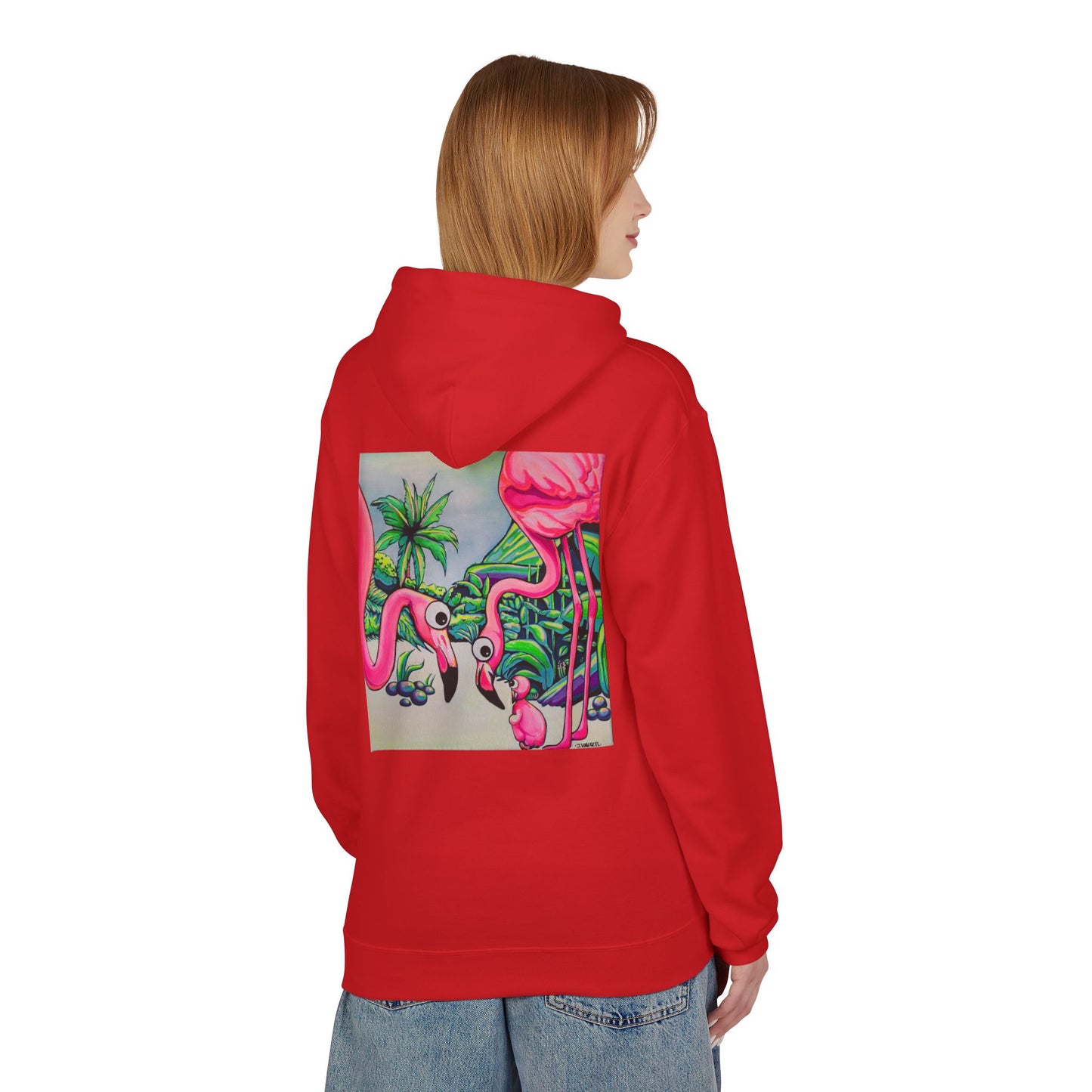 Unisex Cyclops Flamingo Family Soft Hoodie