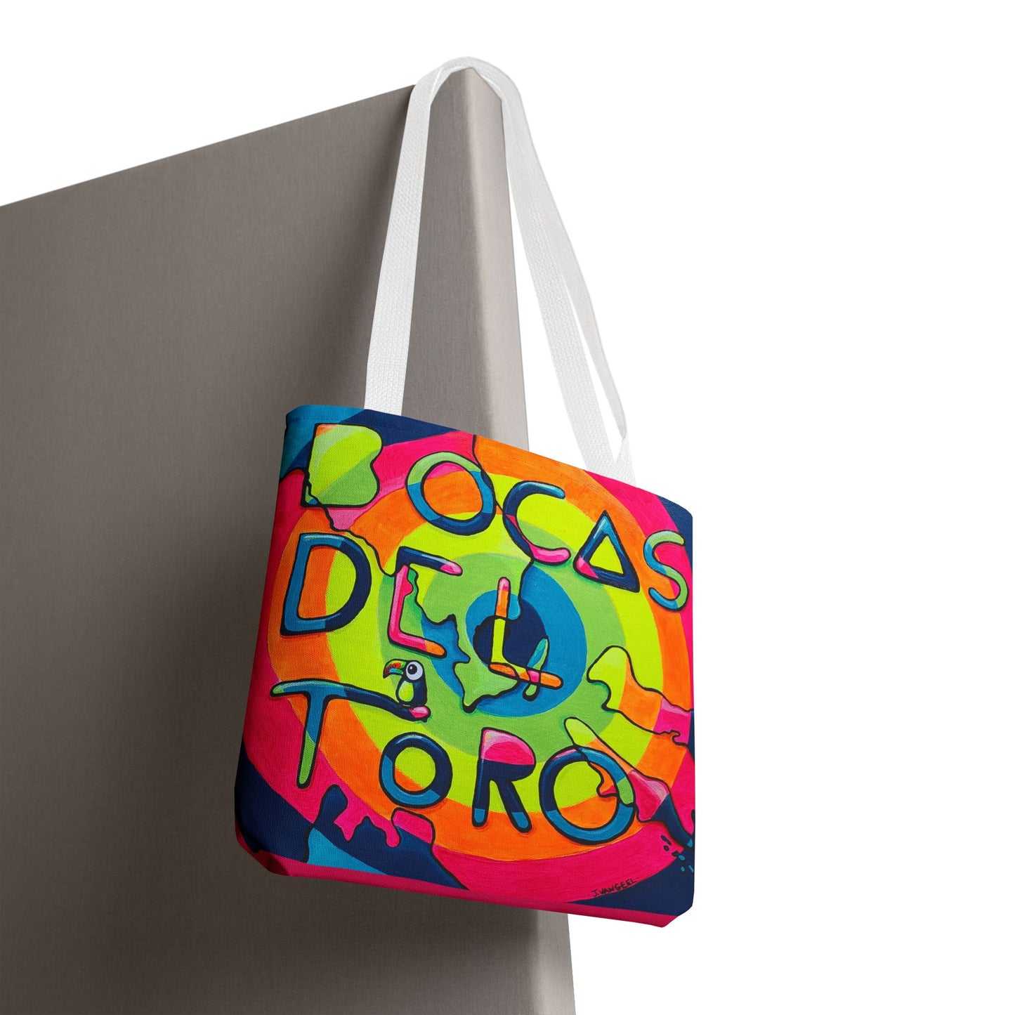 Premium Bocas Del Toro Islands Tote Bag, Original Artist Design, Reusable Shopping Tote,  Eco-Friendly