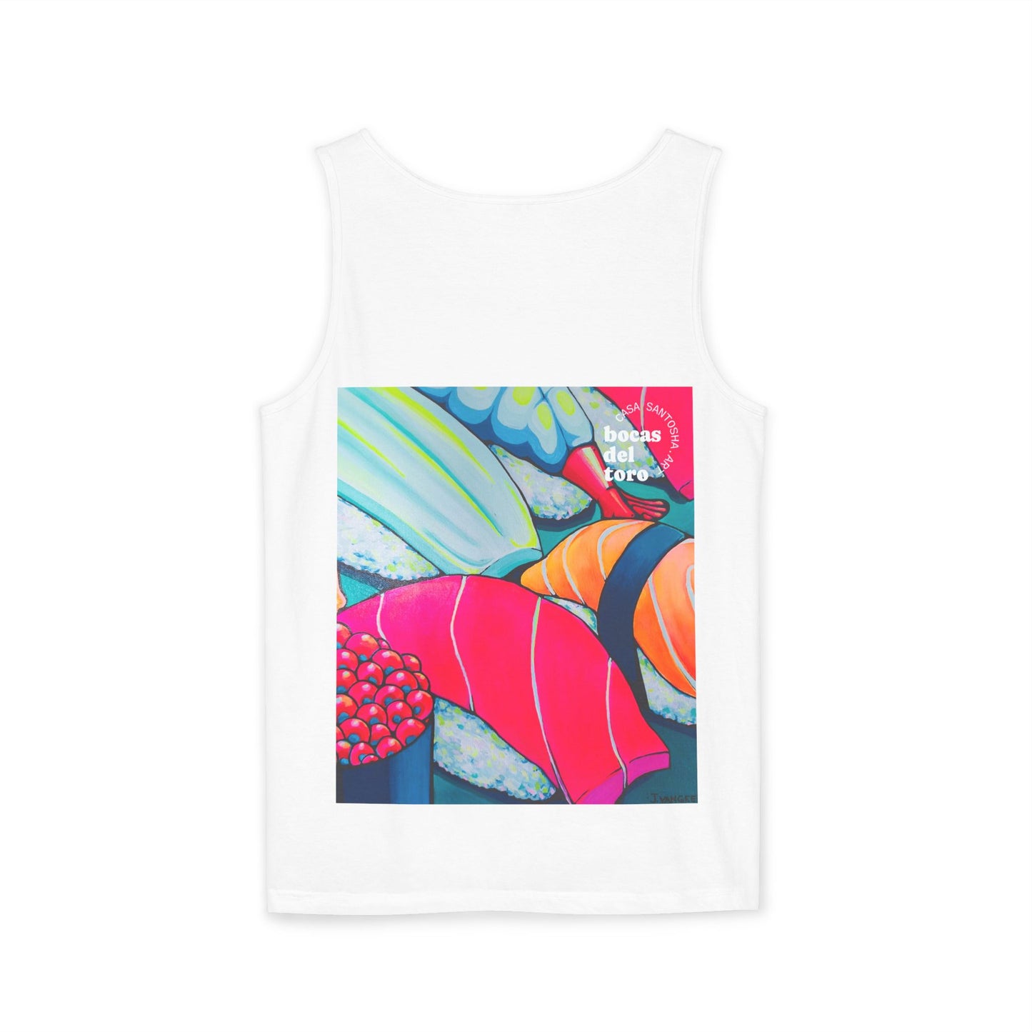 Unisex Neon Sushi Tank Top - Perfect for Summer Vibes