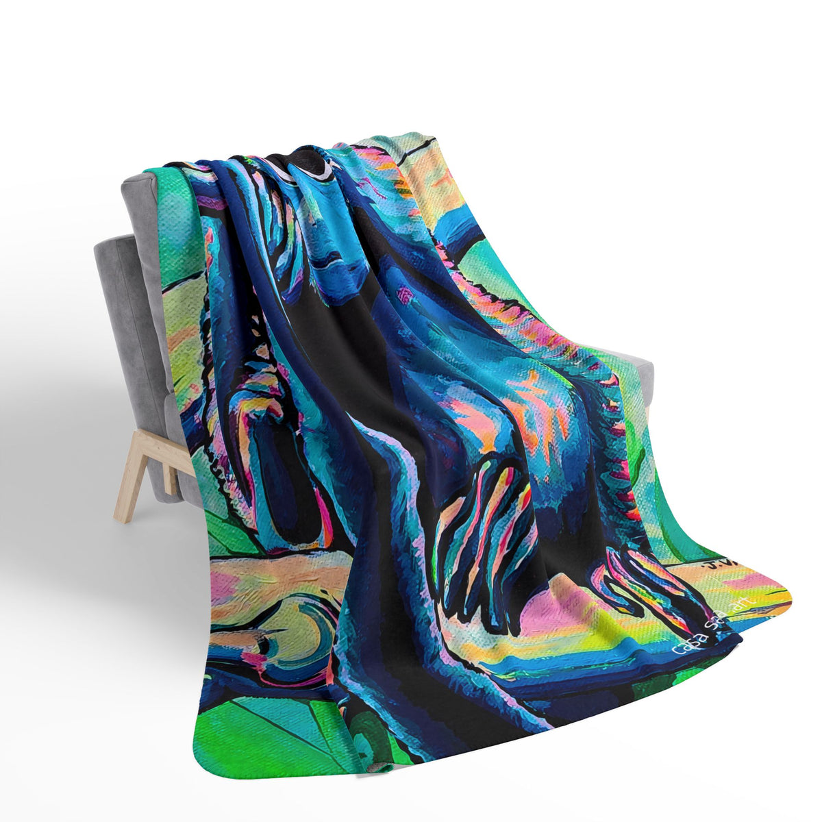 Cyclops Monkey Fleece Sherpa Blanket