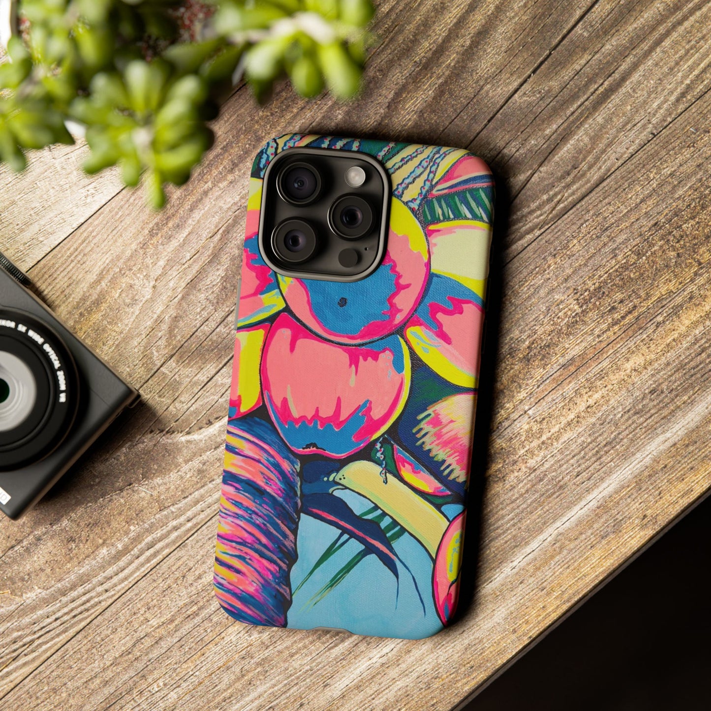 Neon Coconuts Tough Phone Case