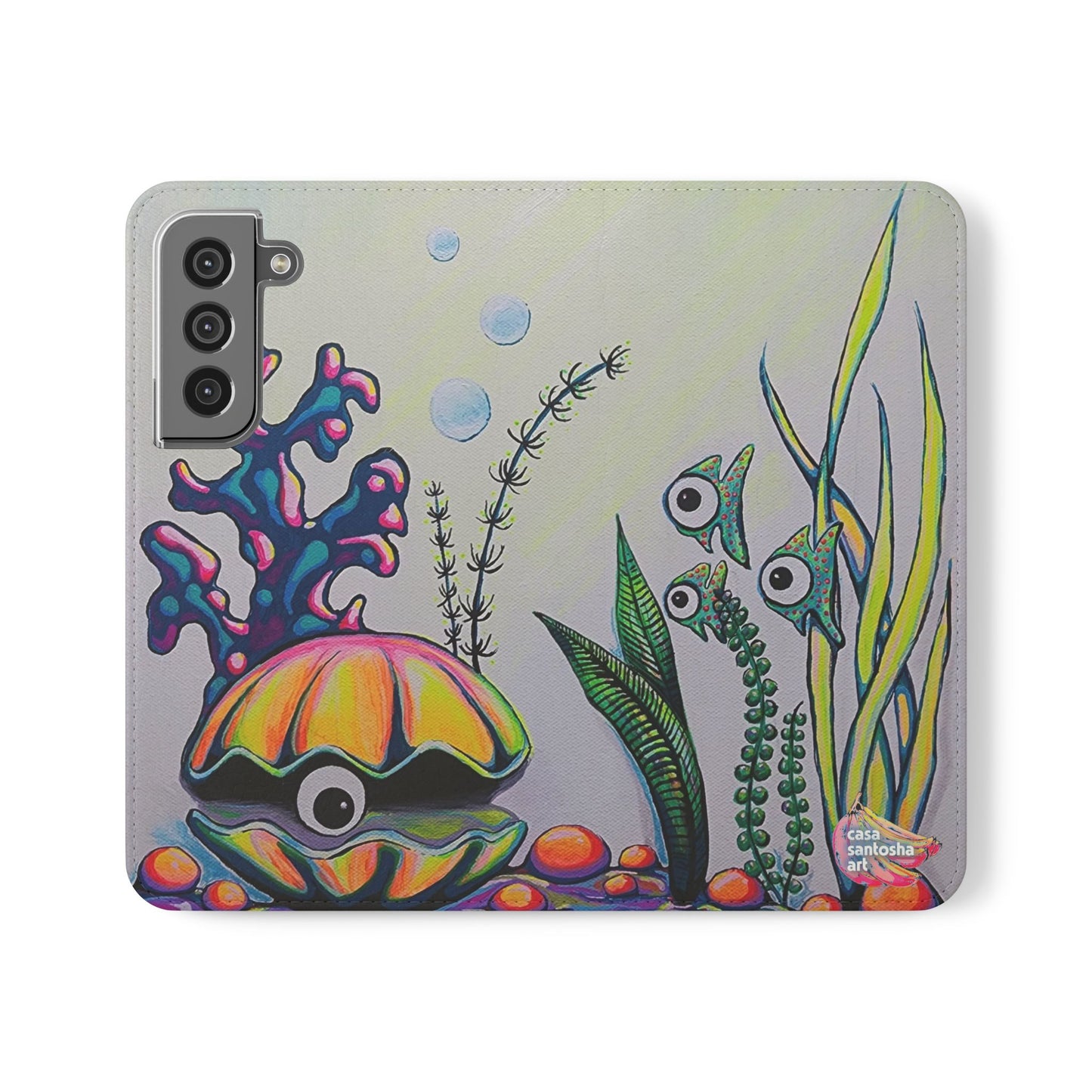Cyclops Clam Flip Phone Case – Wallet Cover with Card Slots