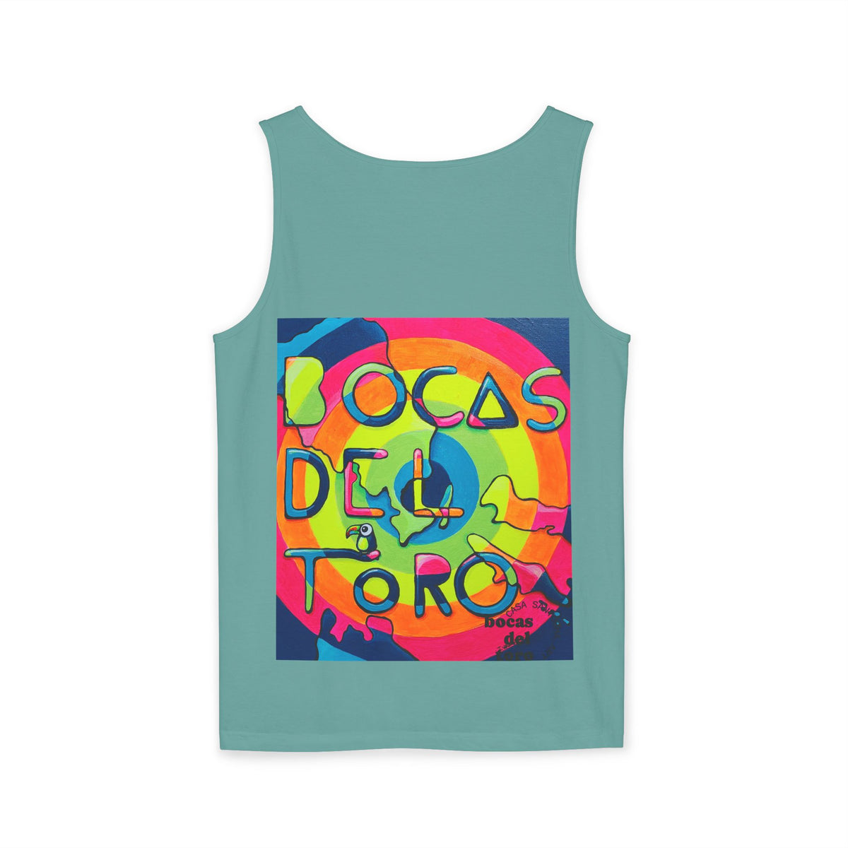 Unisex Bocas Del Toro Islands Tank Top - neon pop art by Casa Santosha Art