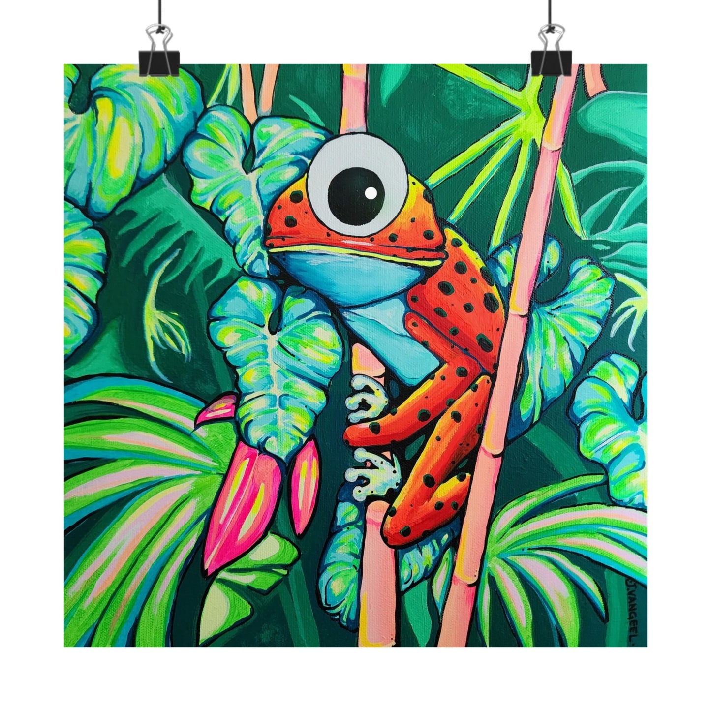 Cyclops Red Frog Giclée Art Poster