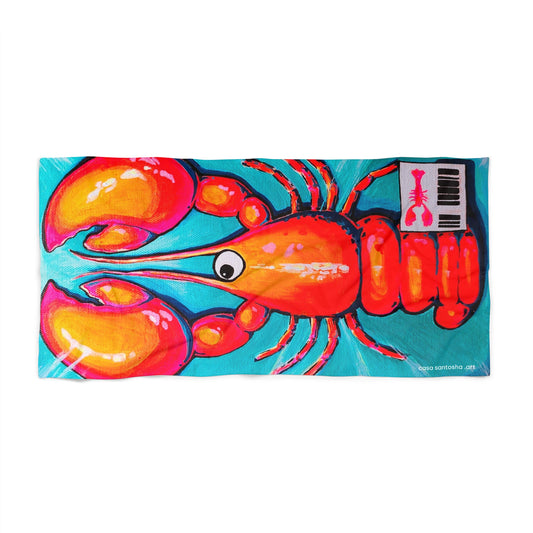 Fresh Neon Lobster Beach Towel for Summer Fun and Vacation Essentials