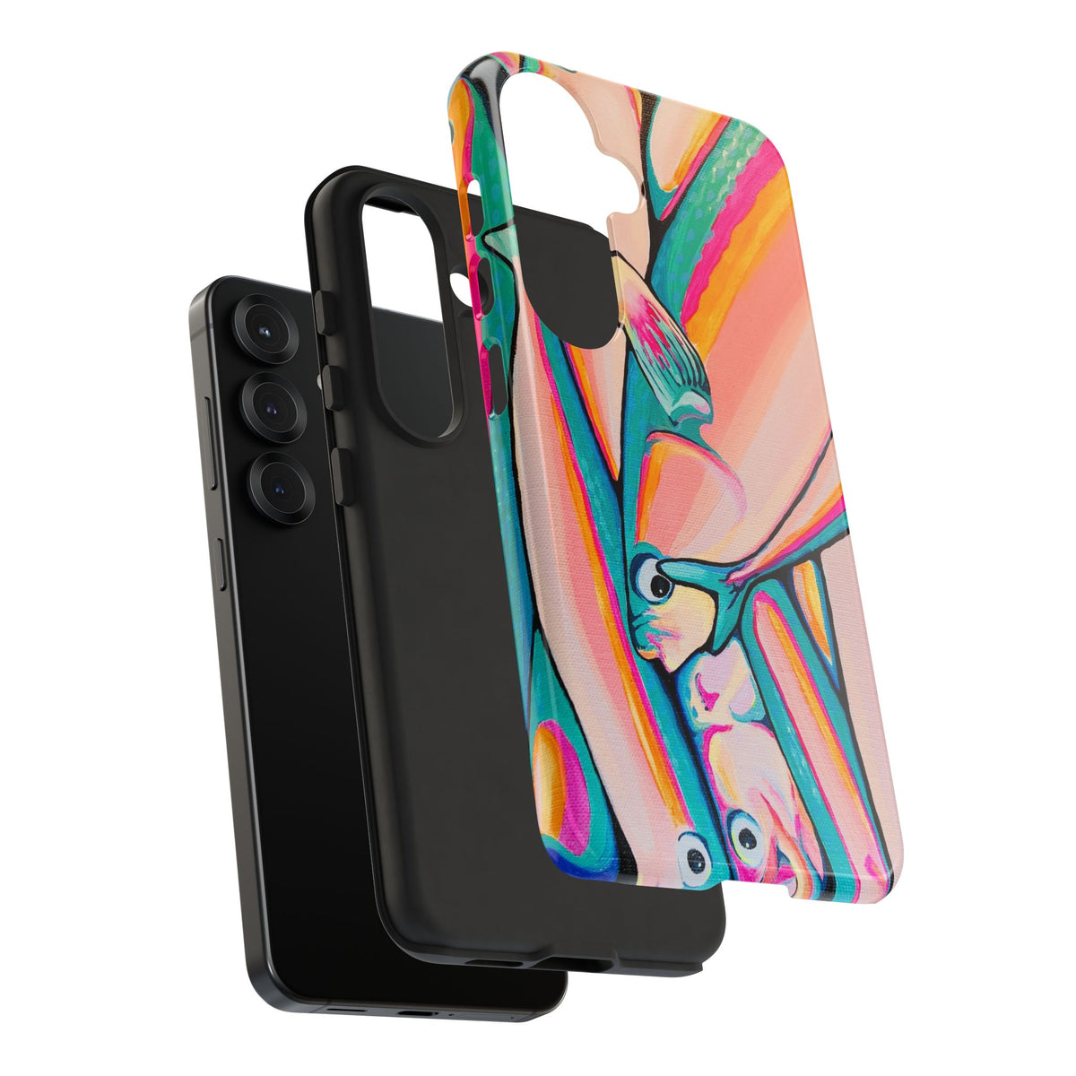 Neon Fish Tough Phone Case