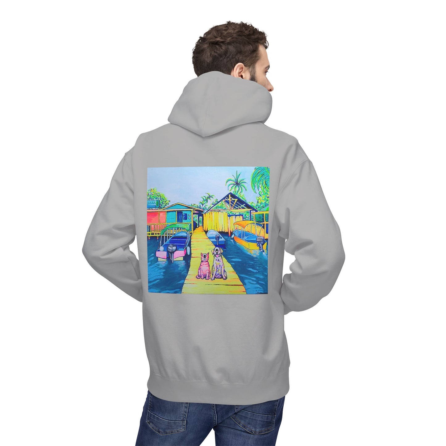 Unisex Cyclops Cat and Dog in Bocas Soft Hoodie