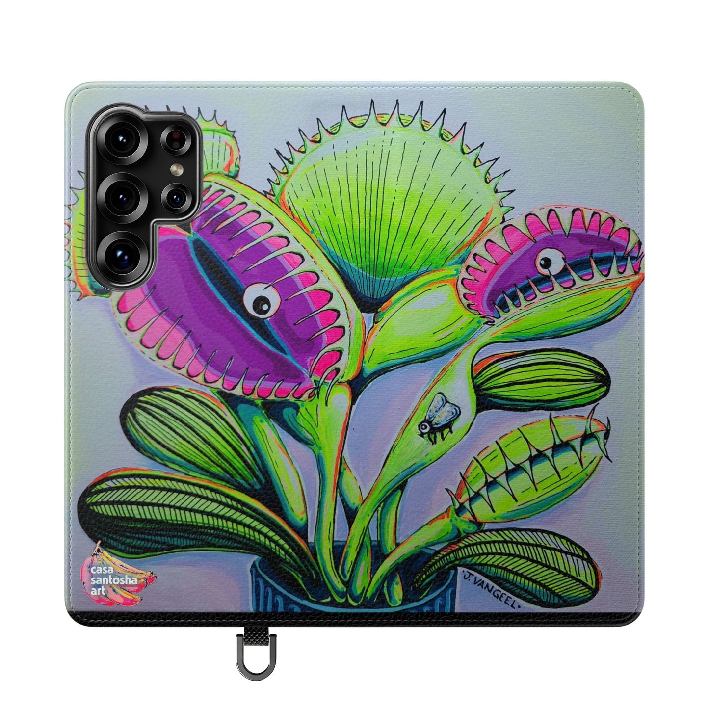 Cyclops Venus Fly Trap Flip Phone Case – Wallet Cover with Card Slots
