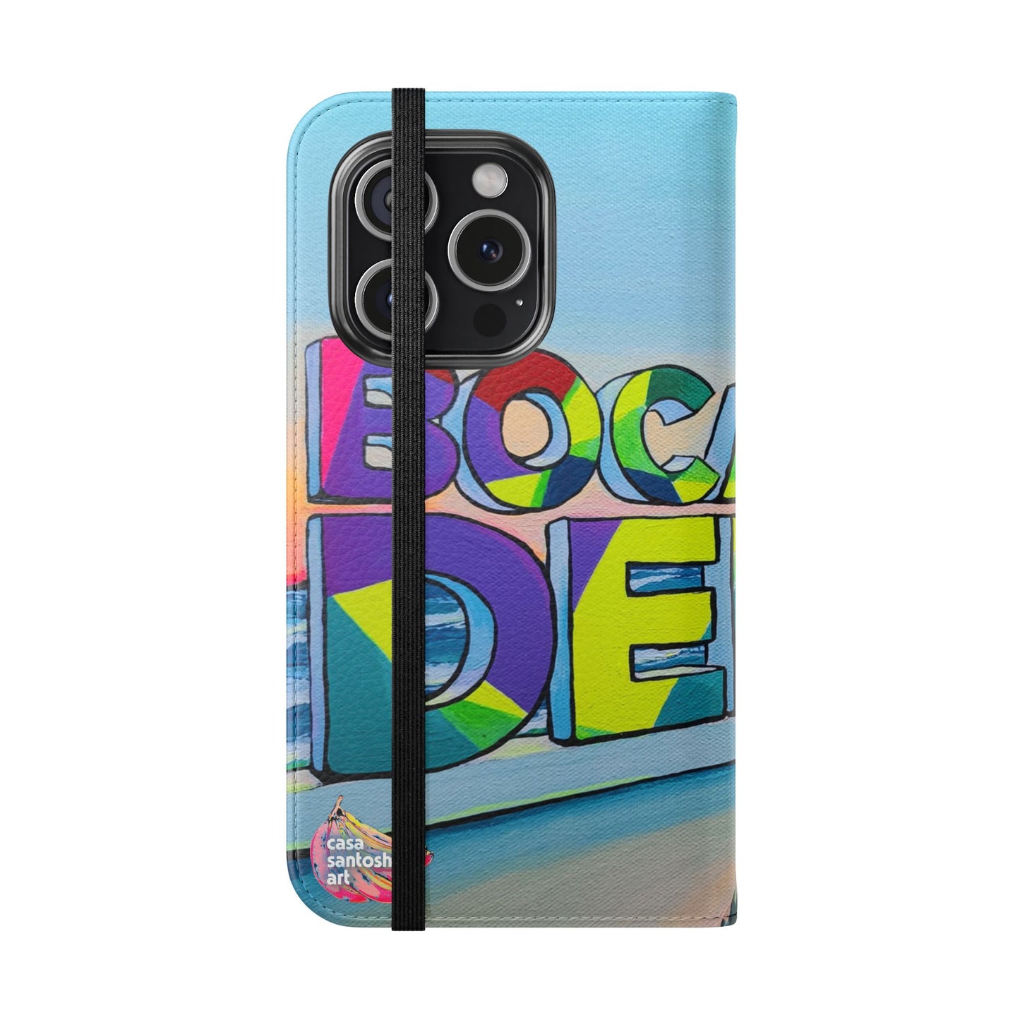 Bocas Del Toro Sign Flip Phone Case – Wallet Cover with Card Slots