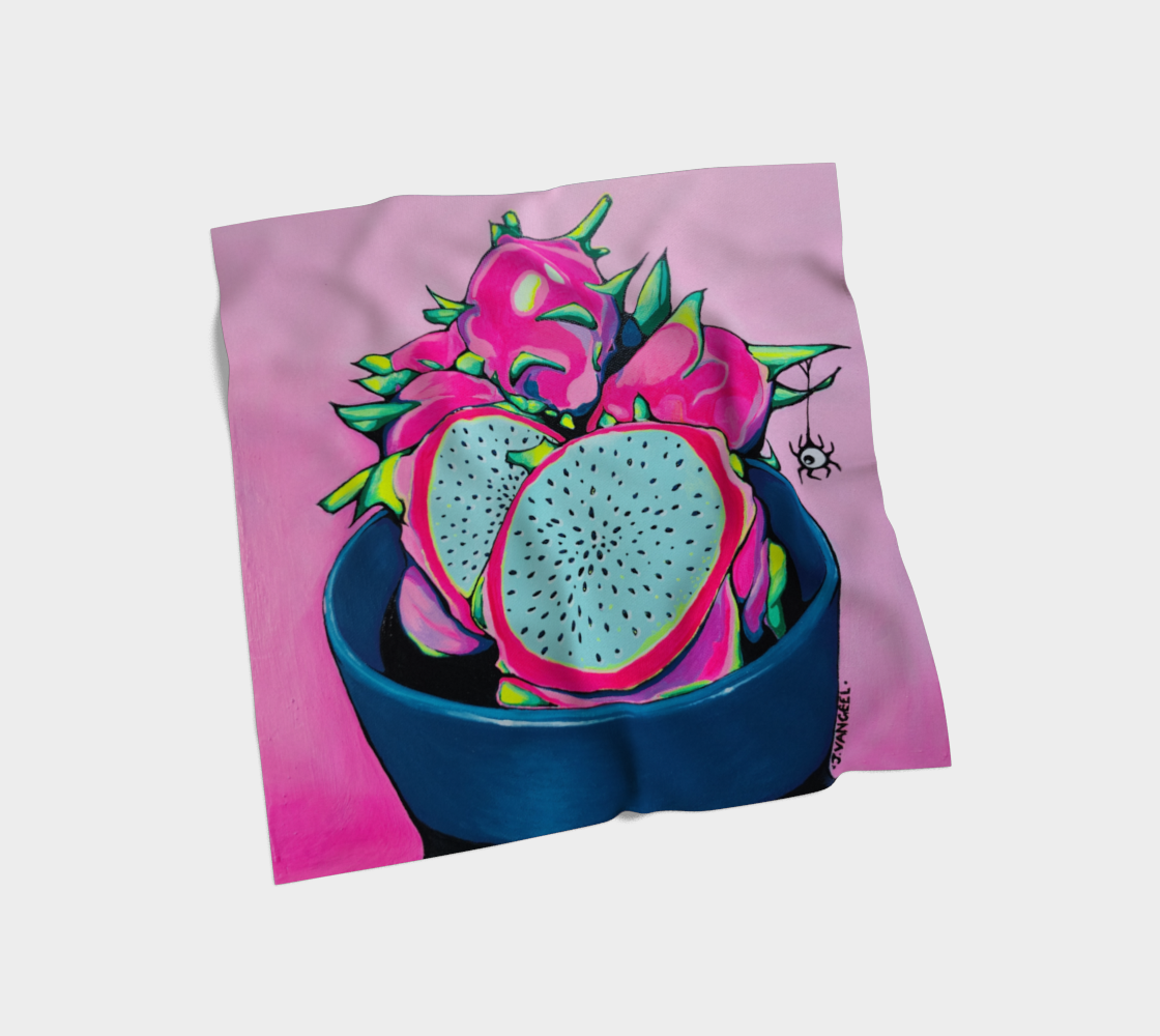 Neon Pink Dragon Fruit Scarf