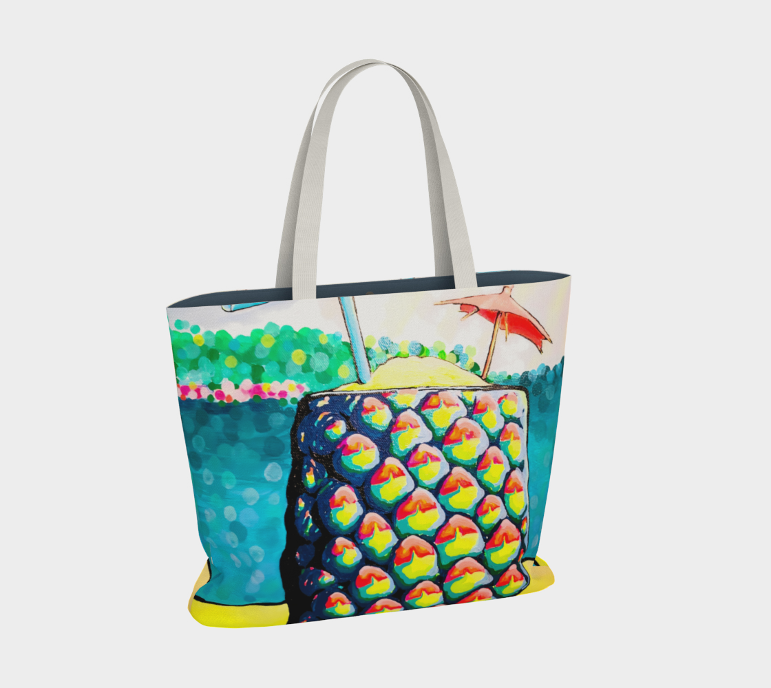 Neon Piña Colada Market Tote