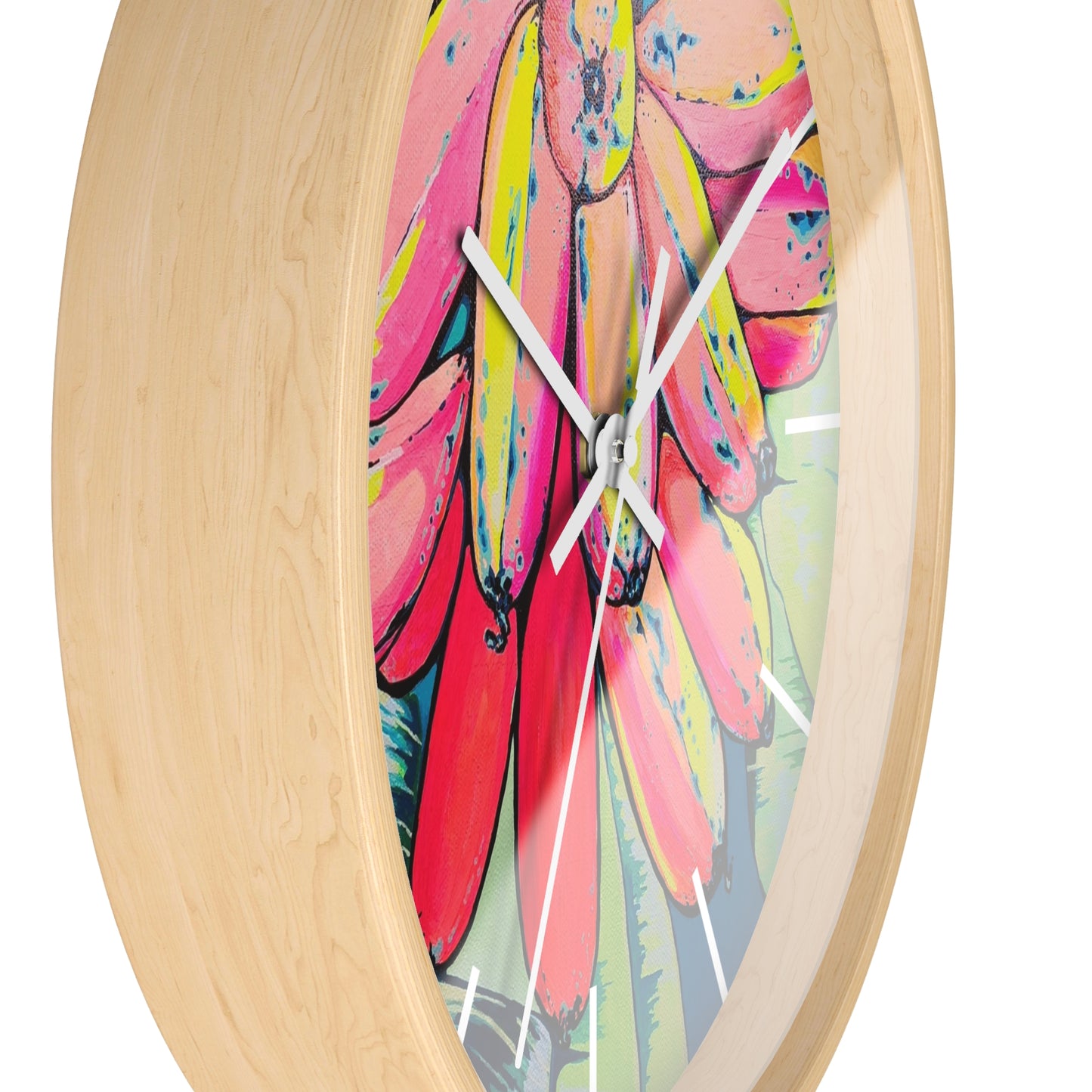 Neon Primitivo Bananas Pop Art Wall Clock