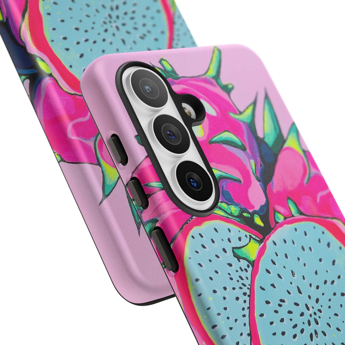 Coque de téléphone résistante Pitaya Rose Néon